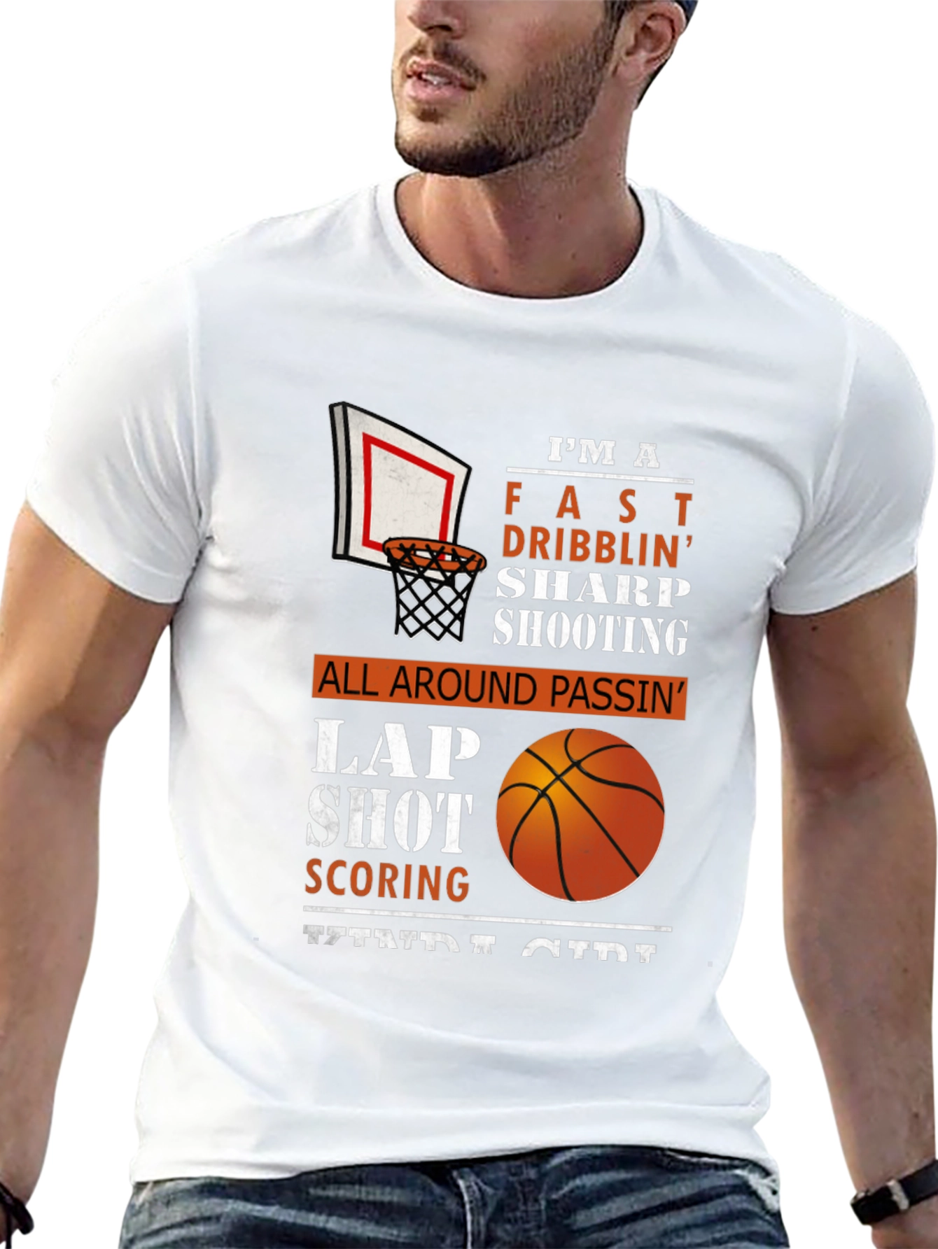 Basketball Girl T-Shirt - Fast Dribblin Sharp Shootin