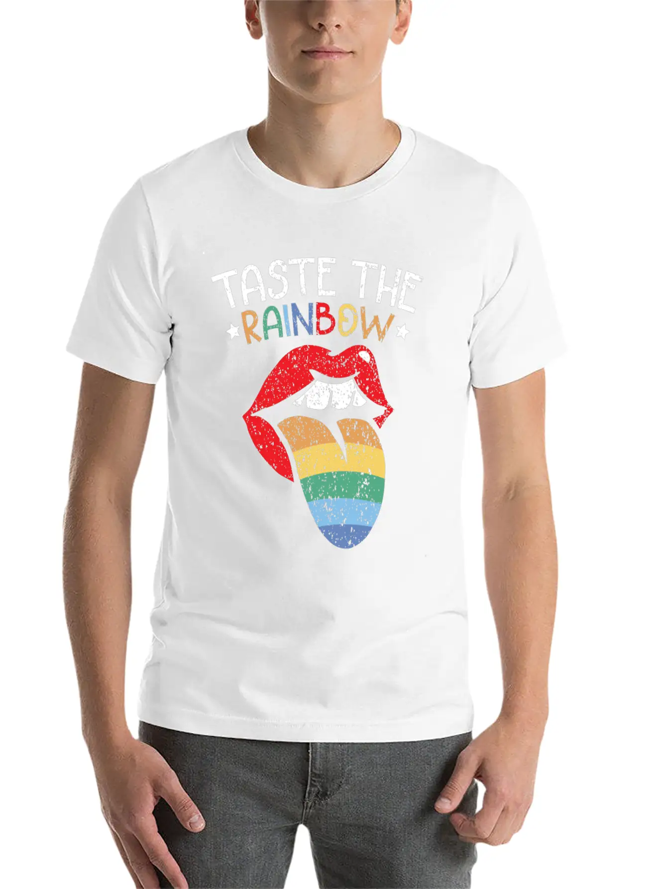 Taste The Rainbow Lover Rainbow Whisperer Stylish Everyday T-Shirt – Unisex Basic Cotton Tee