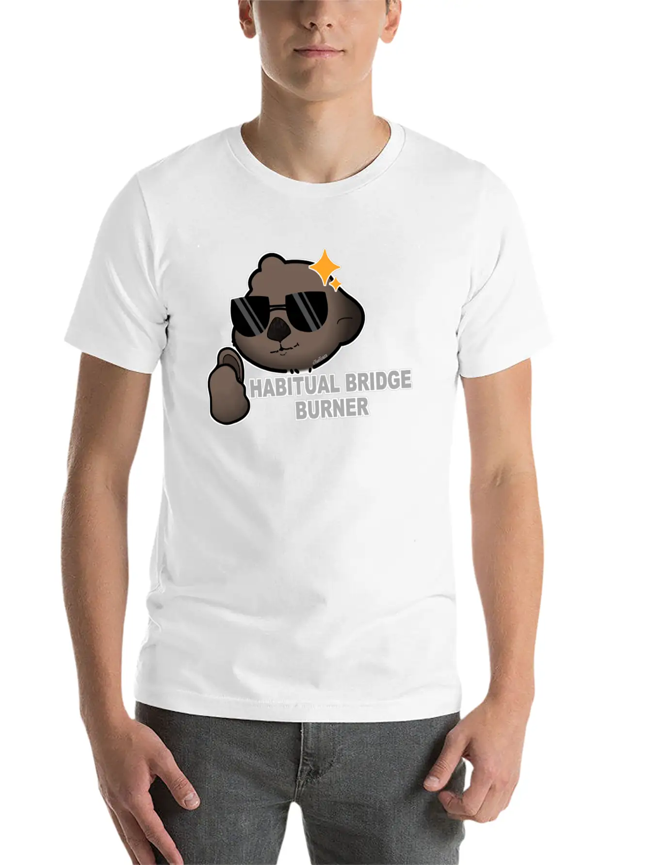 Tazz Talks | Habitual Bridge Burner Stylish Everyday T-Shirt – Unisex Basic Cotton Tee