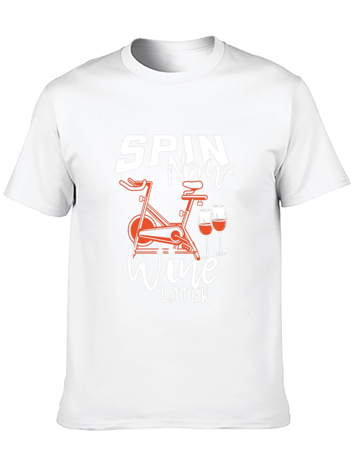 Spin Now Wine Later Black Graphic Tee