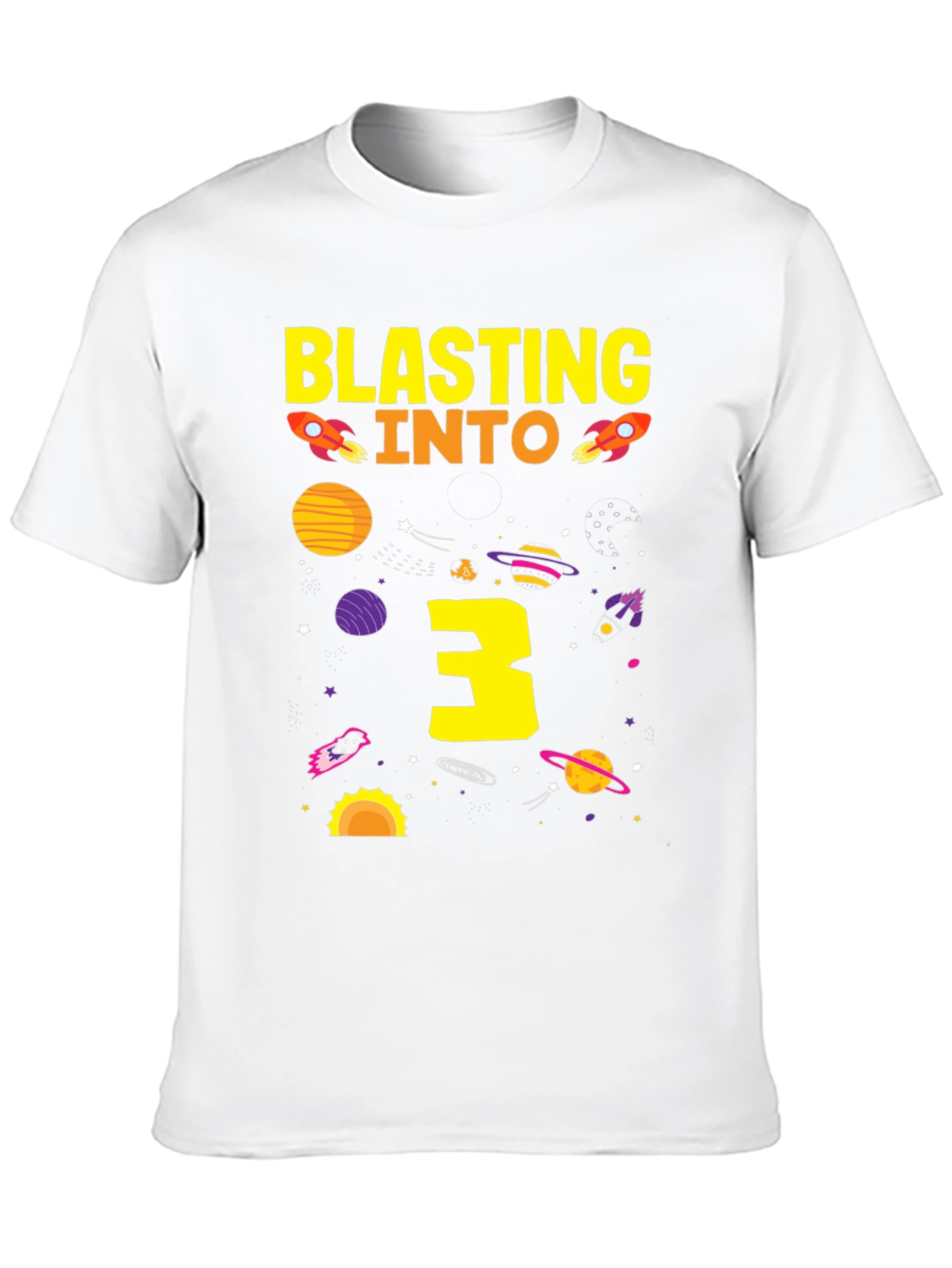 Blasting Into 3rd Birthday T-Shirt