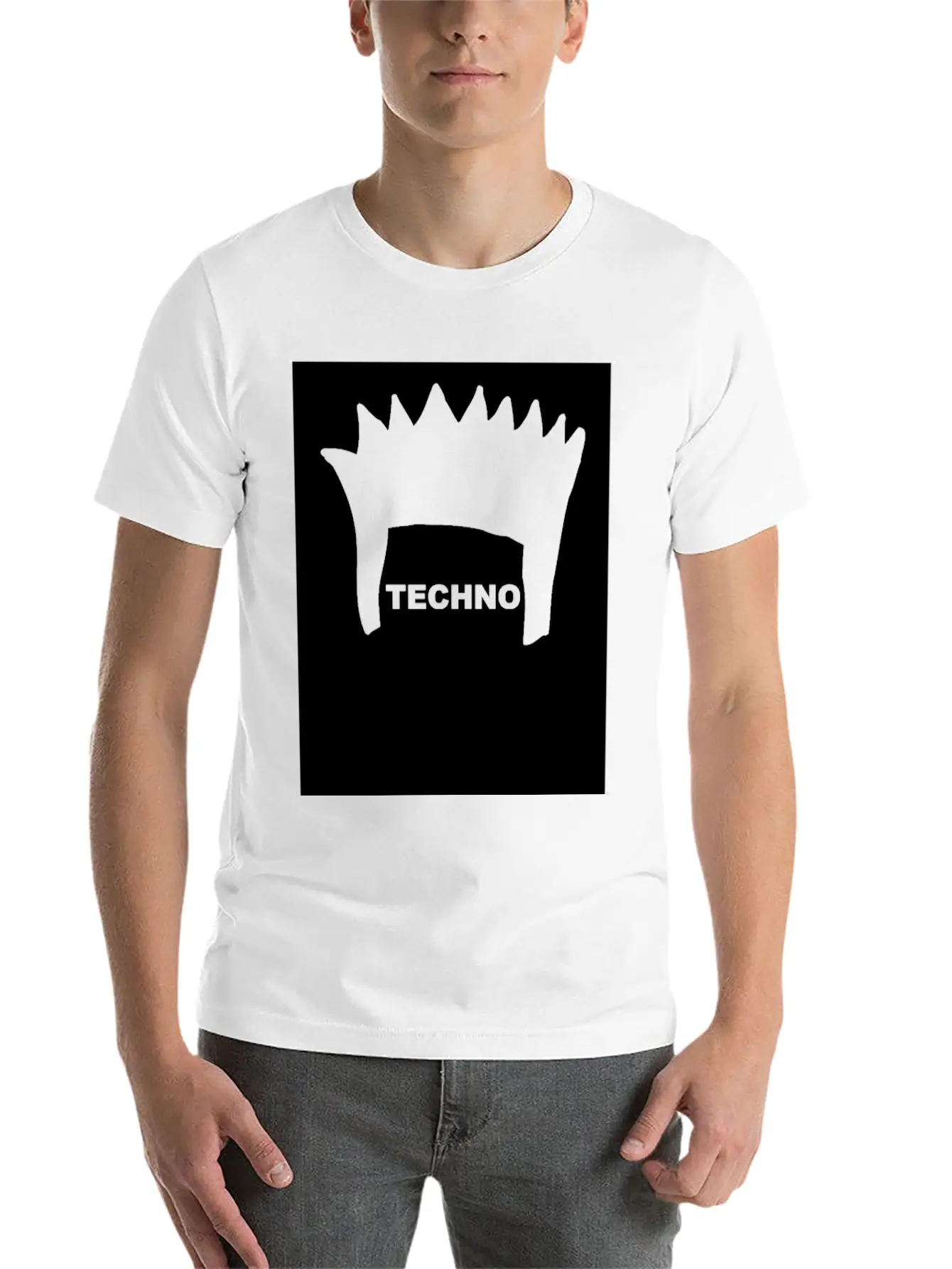 Techno Hair Underground Minimal Techno Minimal Stylish Everyday T-Shirt – Unisex Basic Cotton Tee