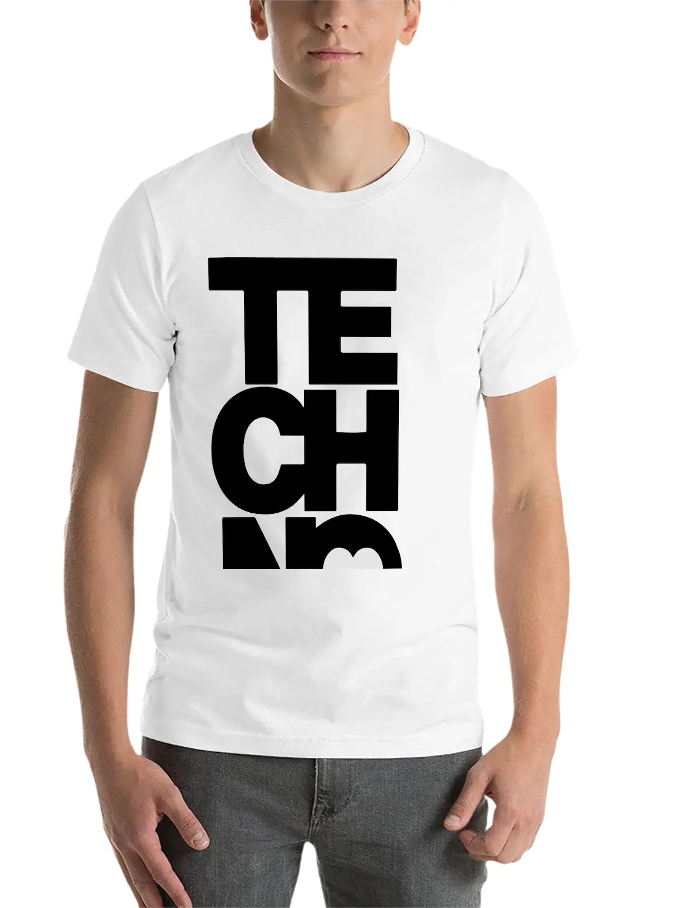TECHNO MUSIC Unisex Short Sleeve Soft Cotton T-Shirt – Casual Everyday Wear