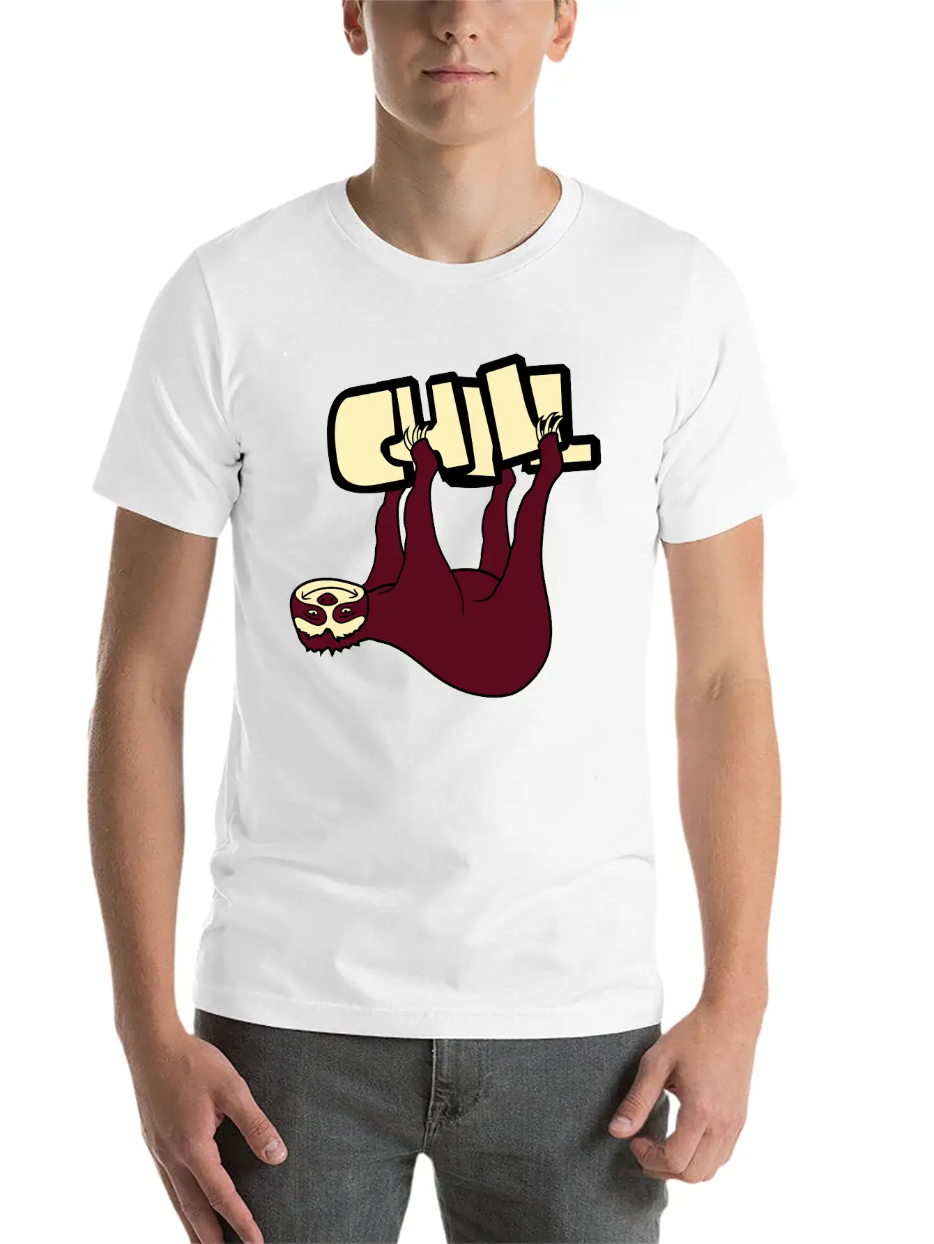 Text Chill Sloth Relax Tired Chill Hang Sleep Lazy Comfortable Minimalist Graphic Tee – Summer Style Essential