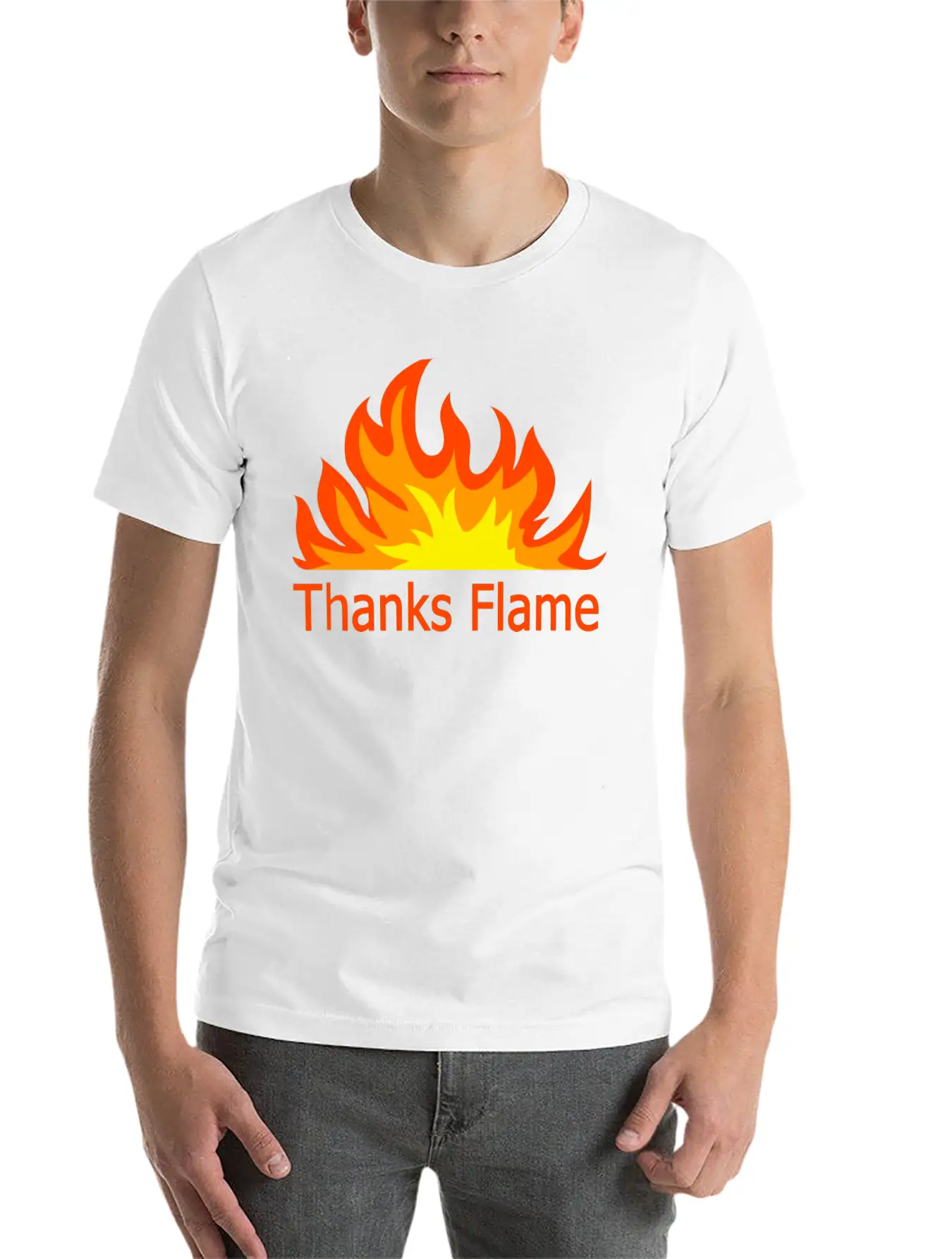 Thanks Flame Cute Stylish Everyday T-Shirt – Unisex Basic Cotton Tee