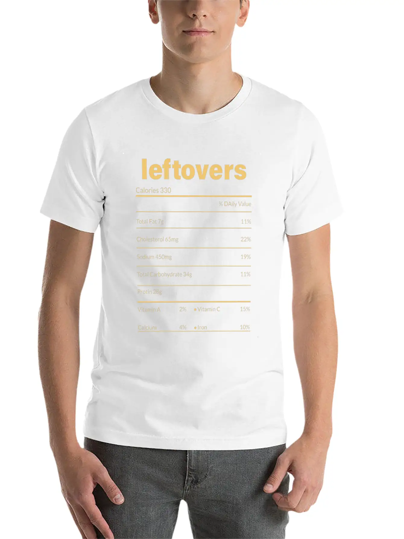 Thanksgiving Leftovers Nutrition Facts Funny Shirt Essential Unisex Summer Tee – Soft Cotton Casual Fit
