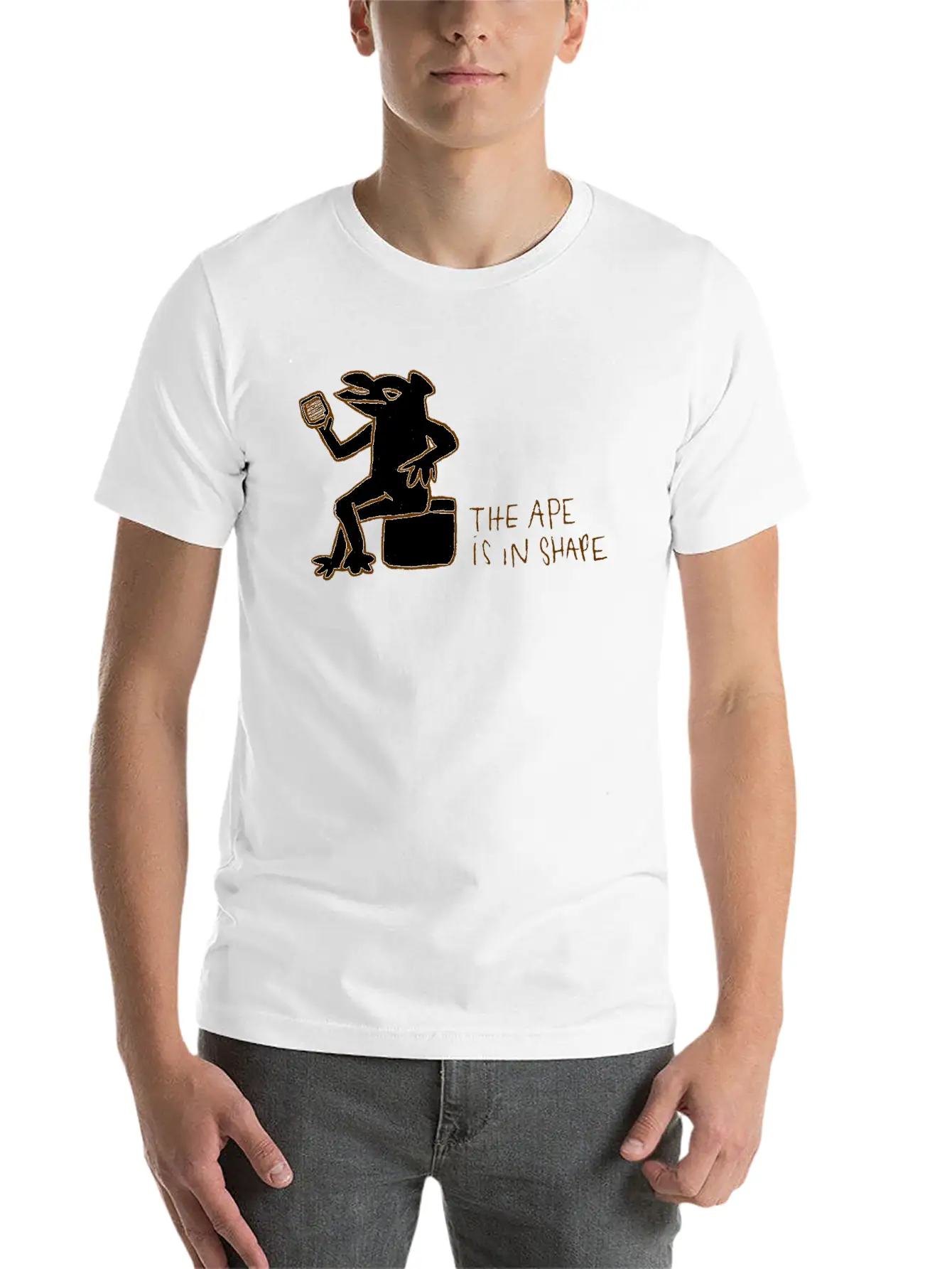 The Ape Is In Shape Basic Graphic T-Shirt – Daily Comfort In Soft Cotton