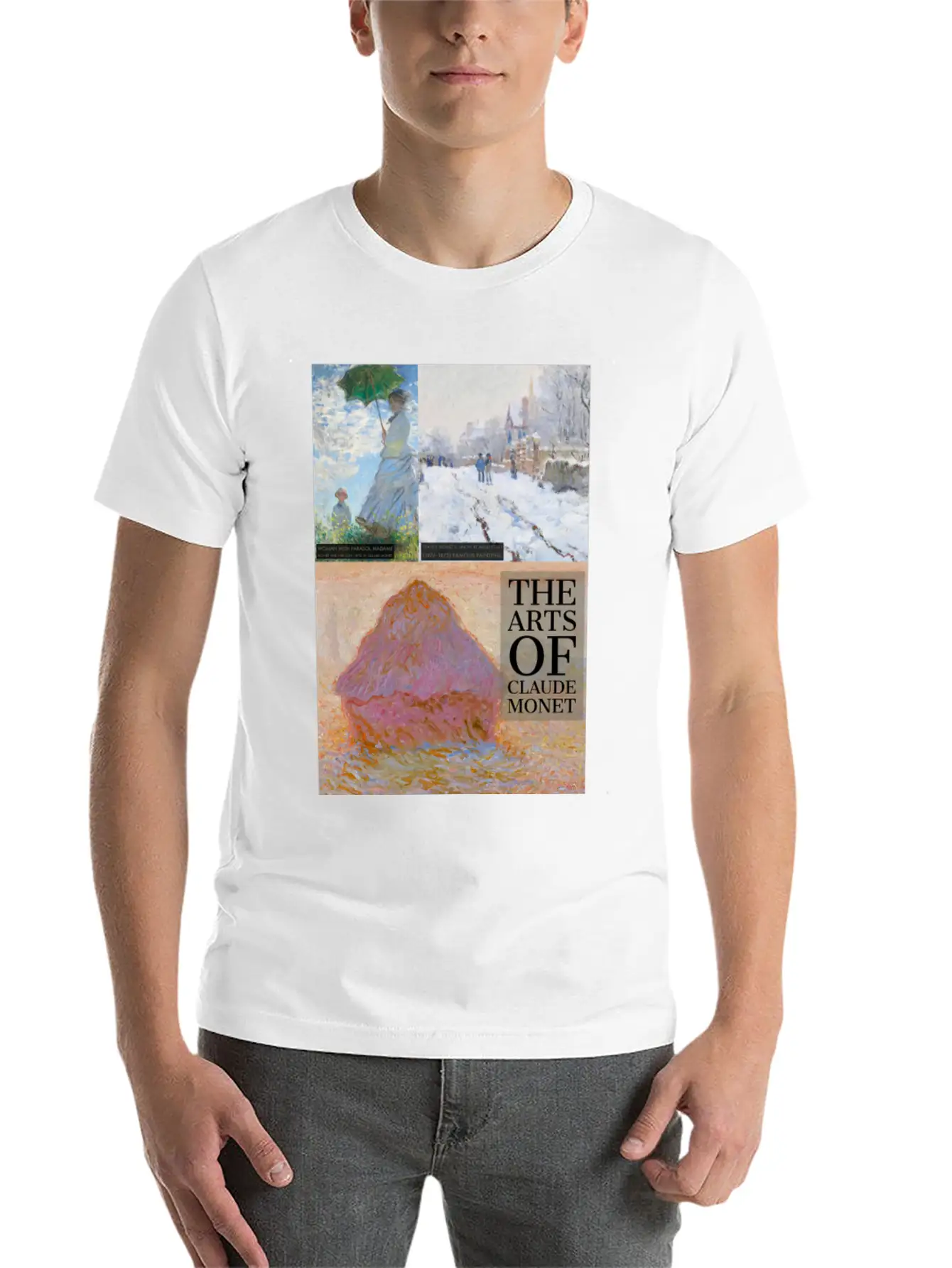 The Arts Of Oscar-Claude Monet. Unisex Short Sleeve Soft Cotton T-Shirt – Casual Everyday Wear