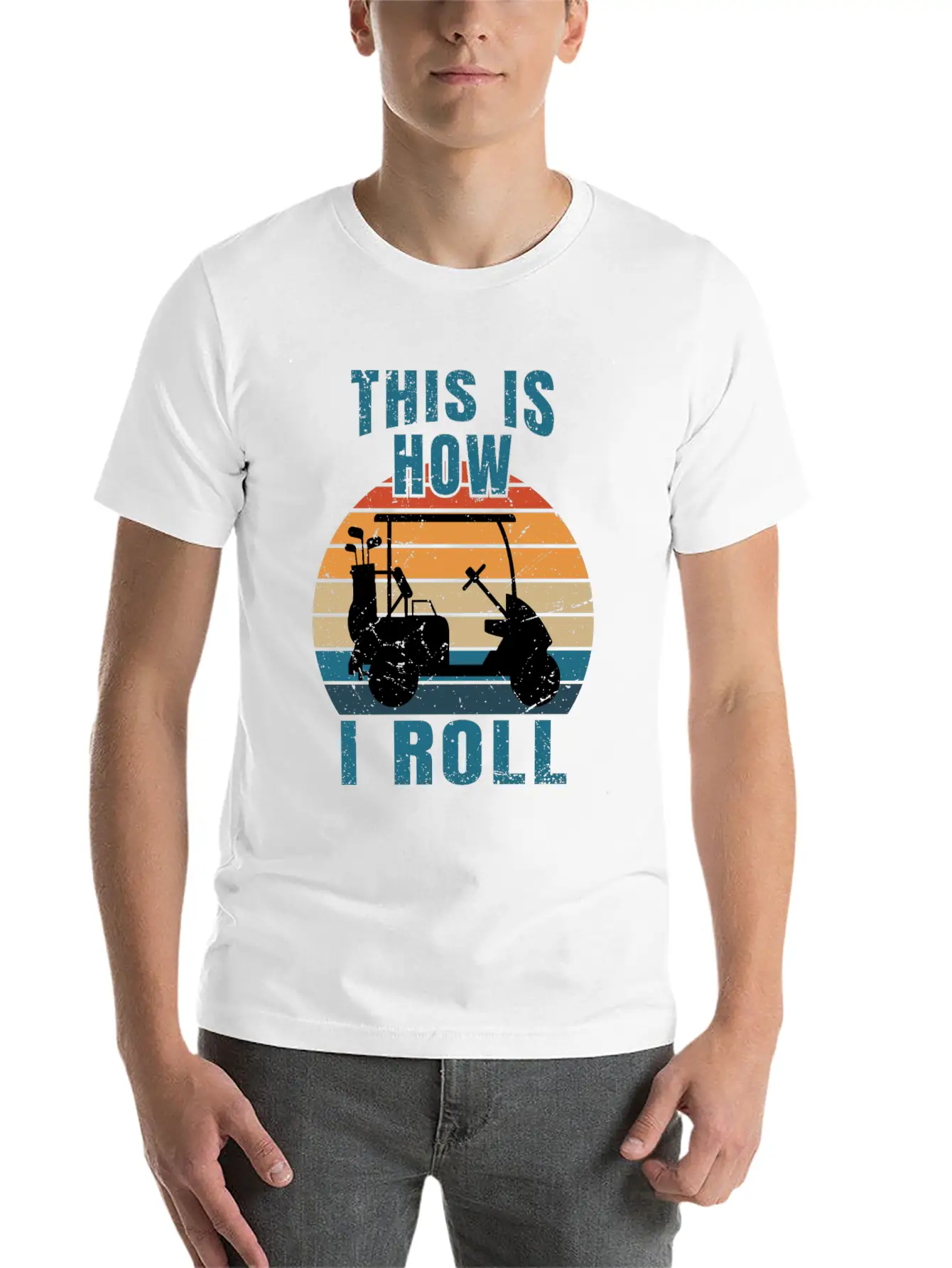 This Is How I Roll - Golf Cart Golfer - T-Shirt Stylish Everyday T-Shirt – Unisex Basic Cotton Tee