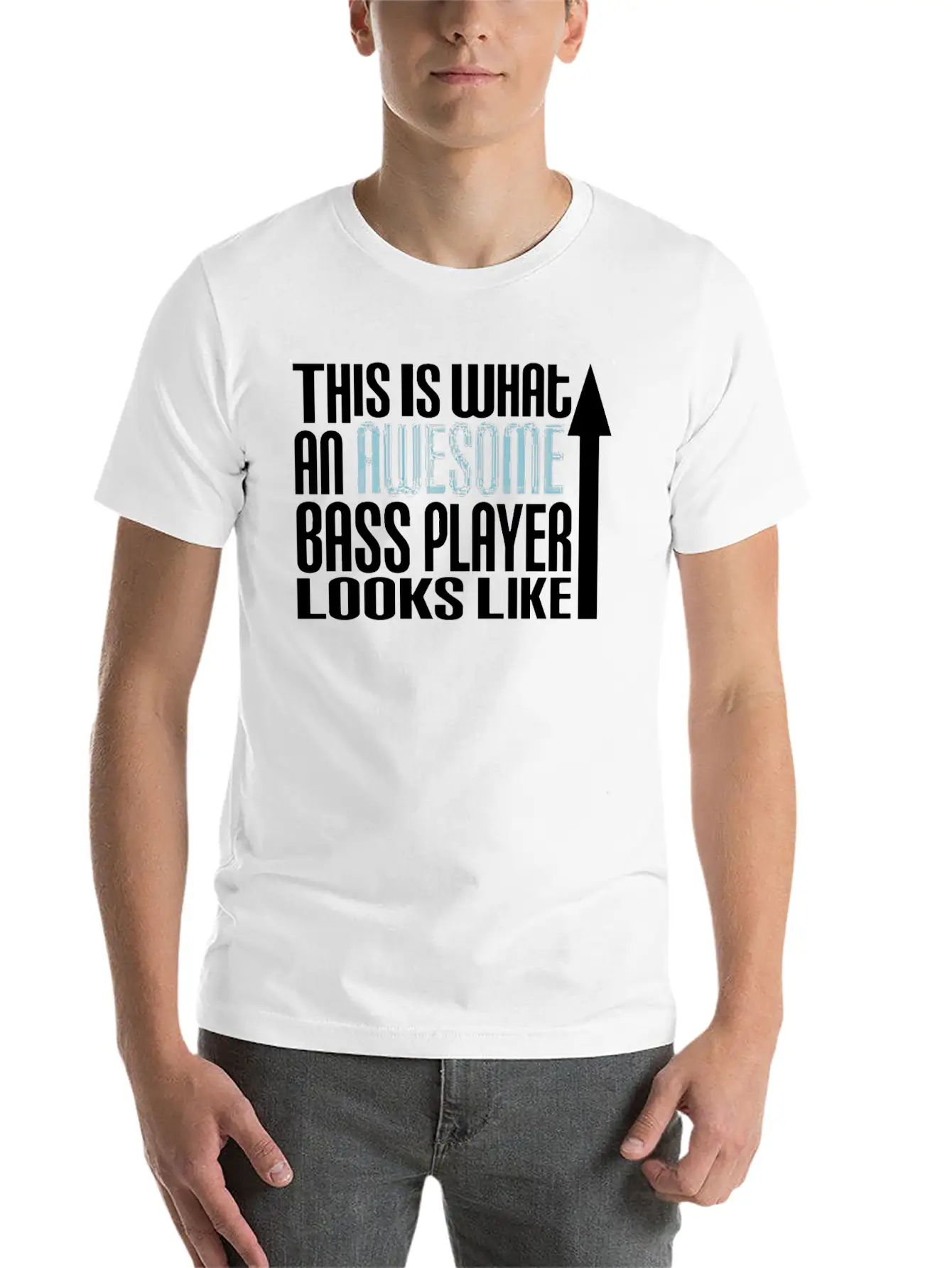 This Is What An Awesome Bass Player Looks Like Unisex Short Sleeve Soft Cotton T-Shirt – Casual Everyday Wear