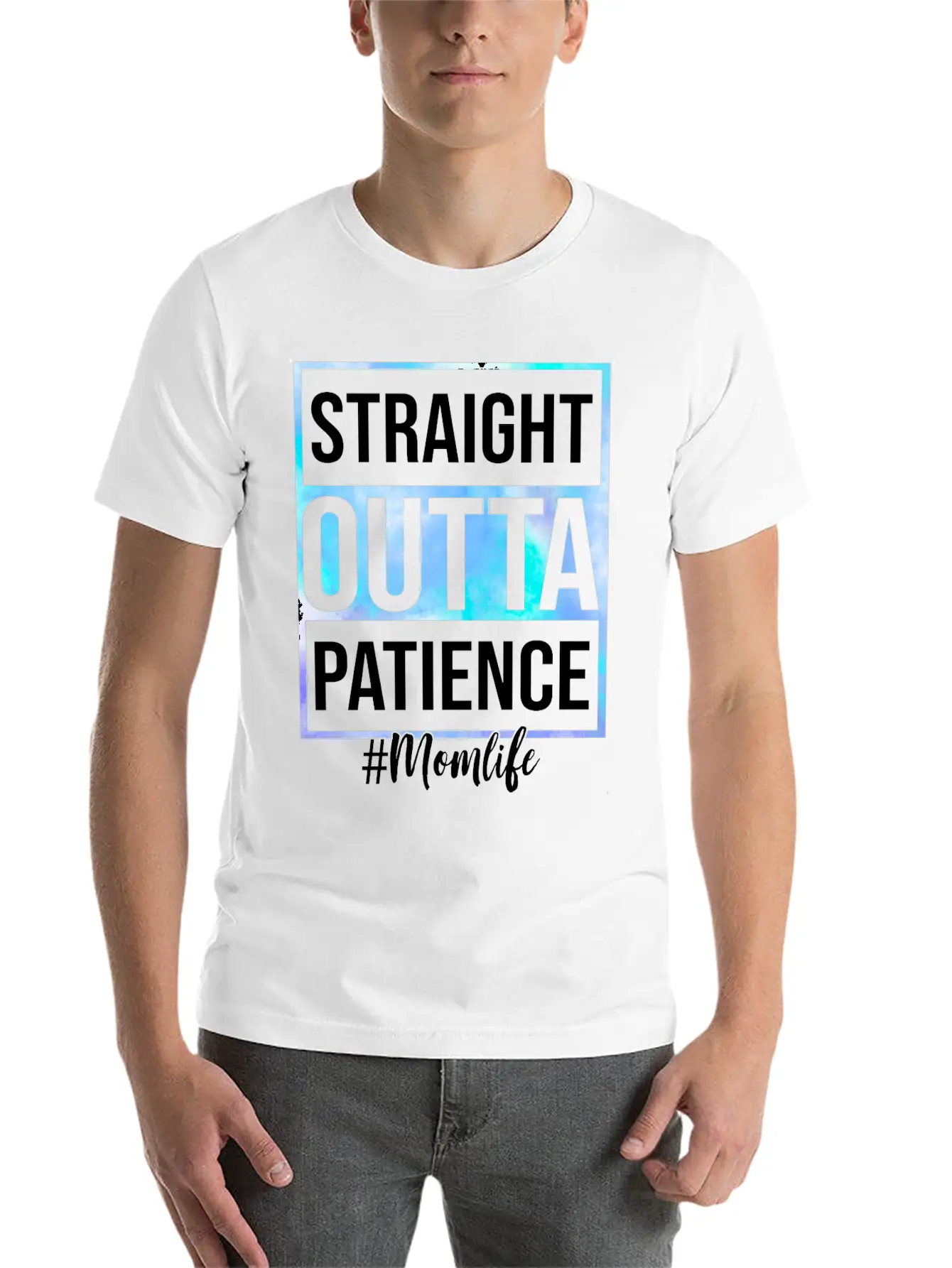 Tie Dye Straight Outta Patience Mom Life Mother Unisex Short Sleeve Soft Cotton T-Shirt – Casual Everyday Wear