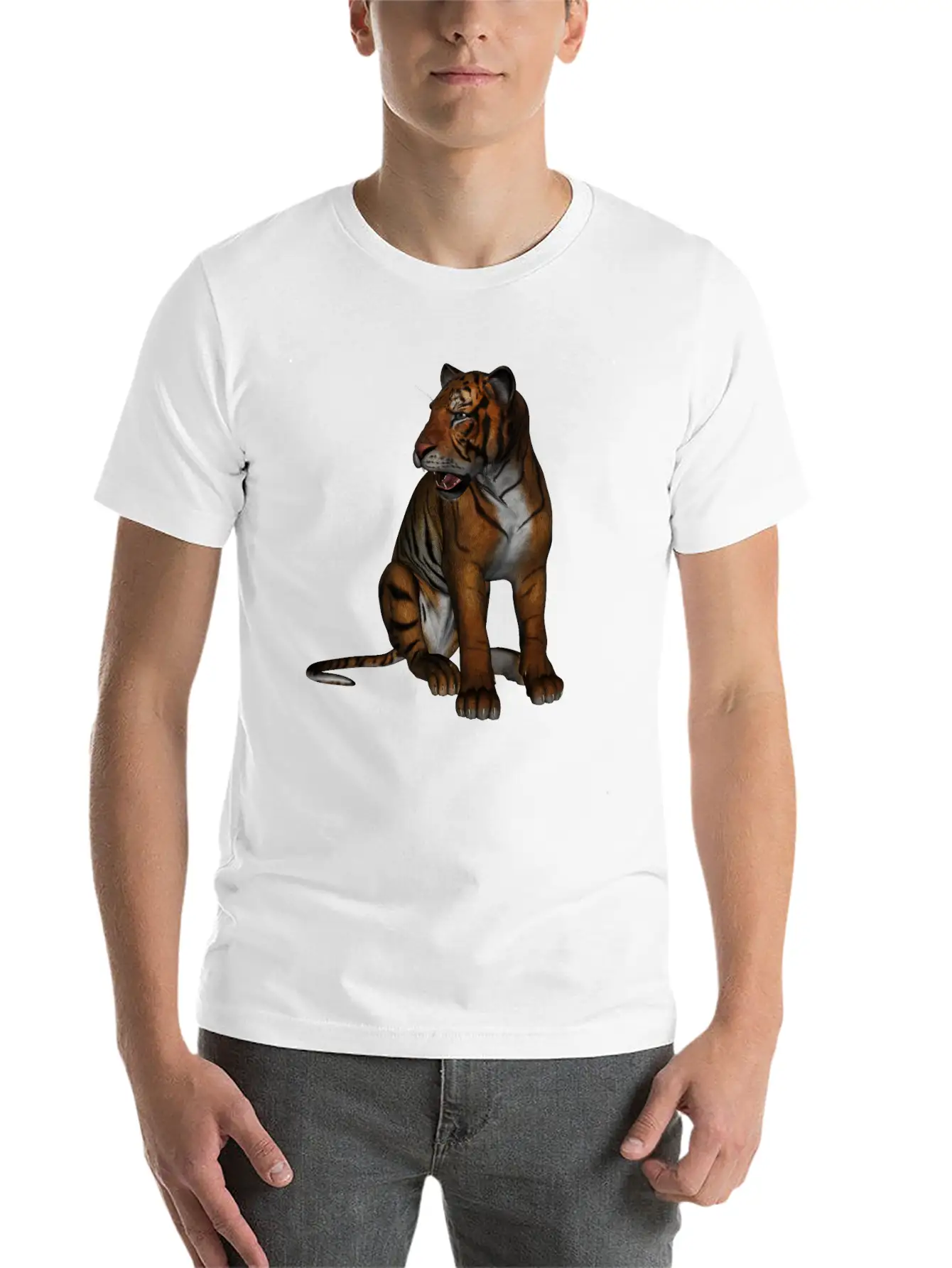 Tiger Unisex Short Sleeve Soft Cotton T-Shirt – Casual Everyday Wear