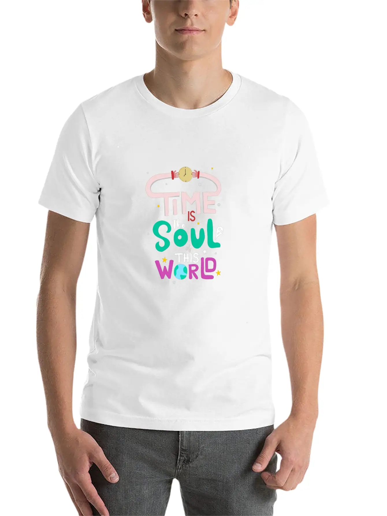Time Unisex Short Sleeve Soft Cotton T-Shirt – Casual Everyday Wear