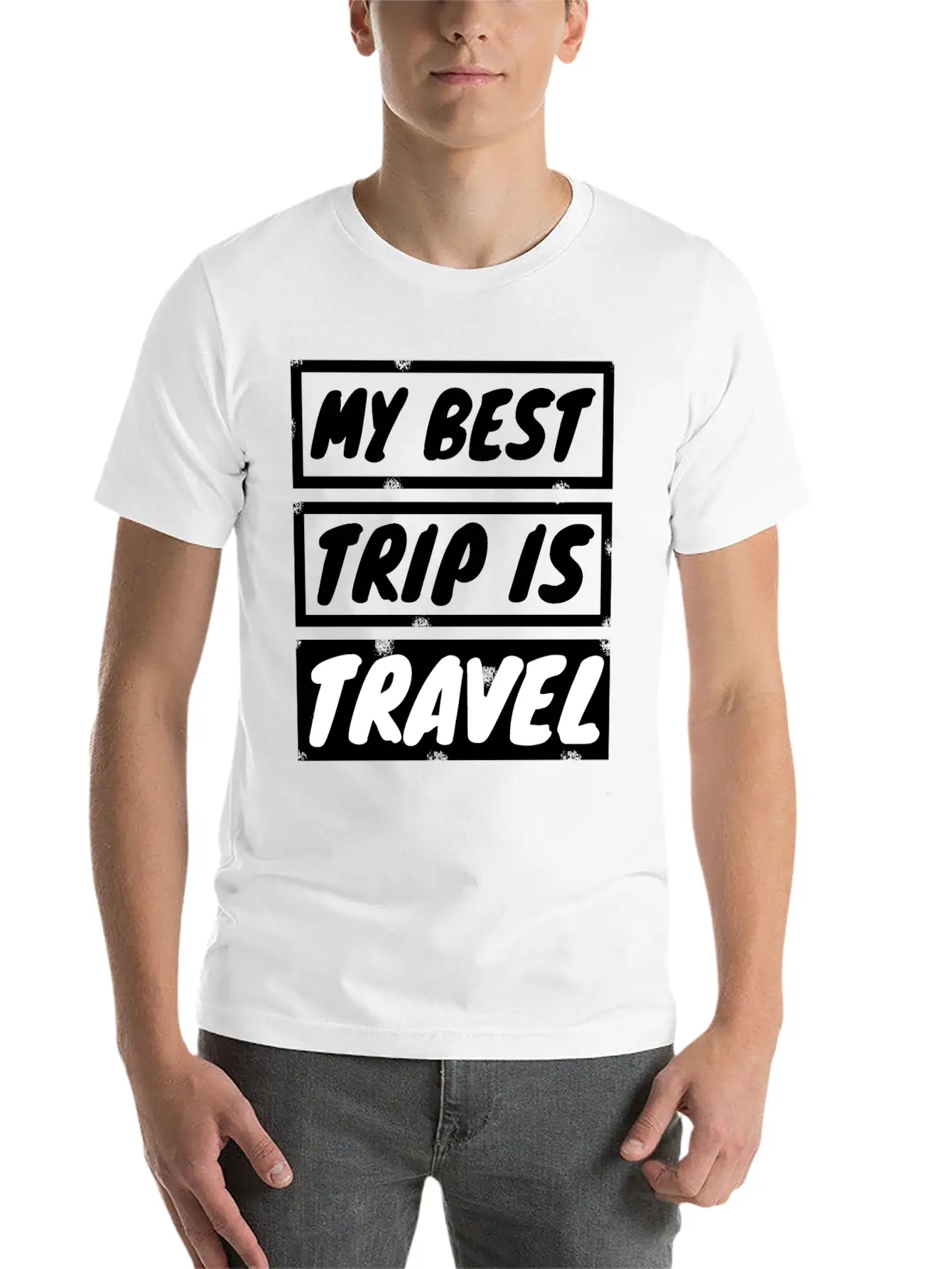 Travel - My Best Trip Is Travel Basic Graphic T-Shirt – Daily Comfort In Soft Cotton
