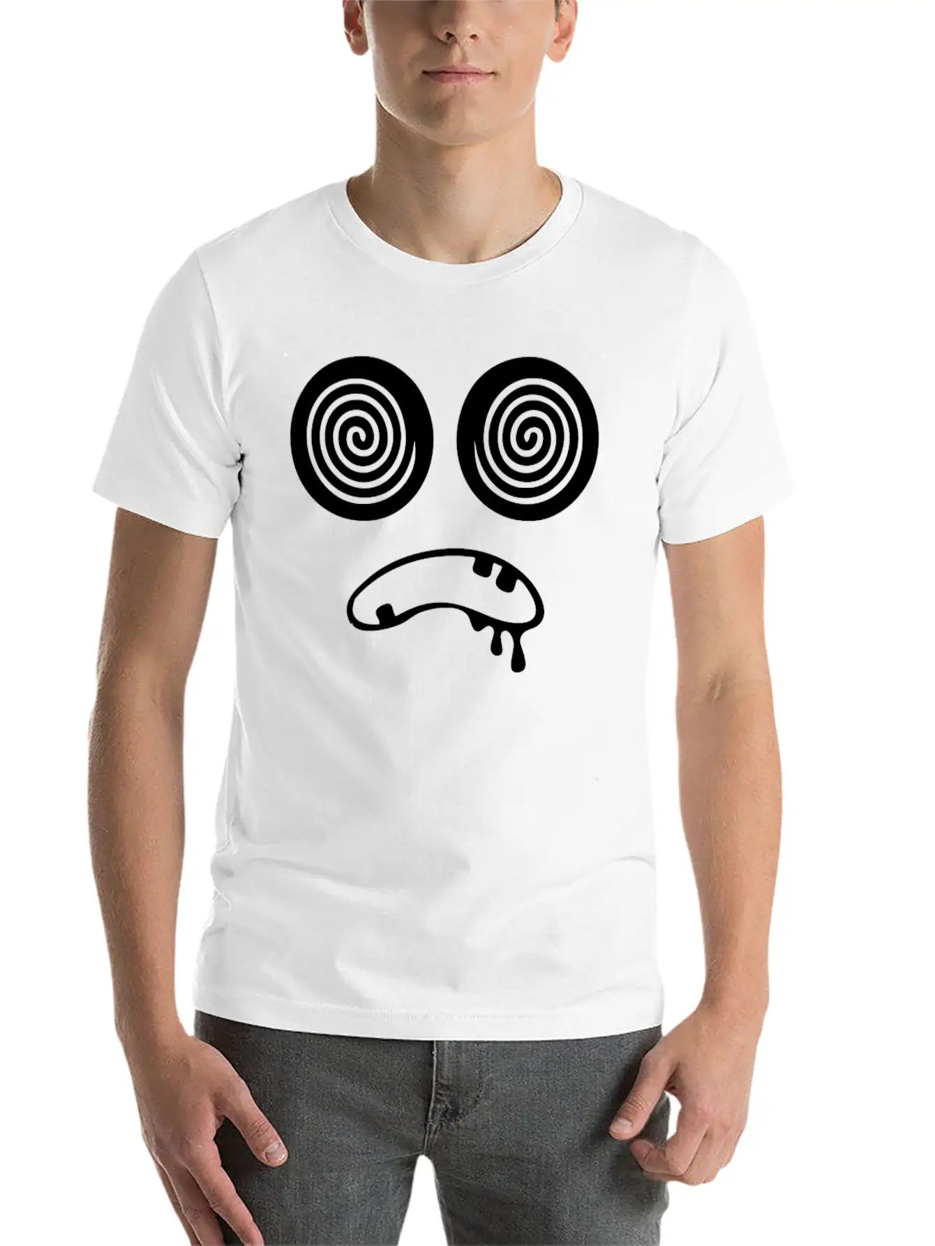 Trippy Hypnotic Drooling Monster Essential Unisex Summer Tee – Soft Cotton Casual Fit