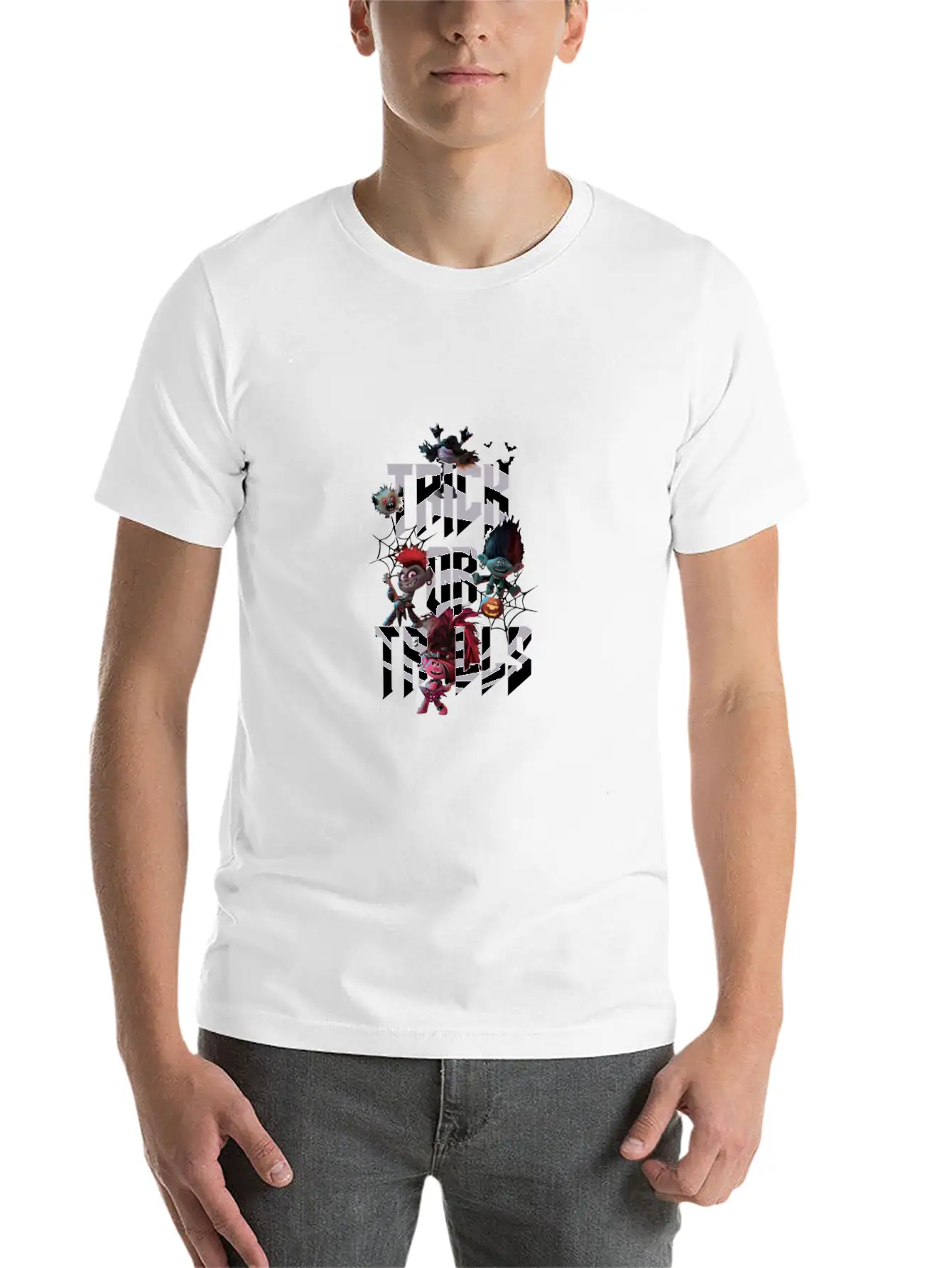 Trolls World Tour Trick Or Trolls Essential Unisex Summer Tee – Soft Cotton Casual Fit