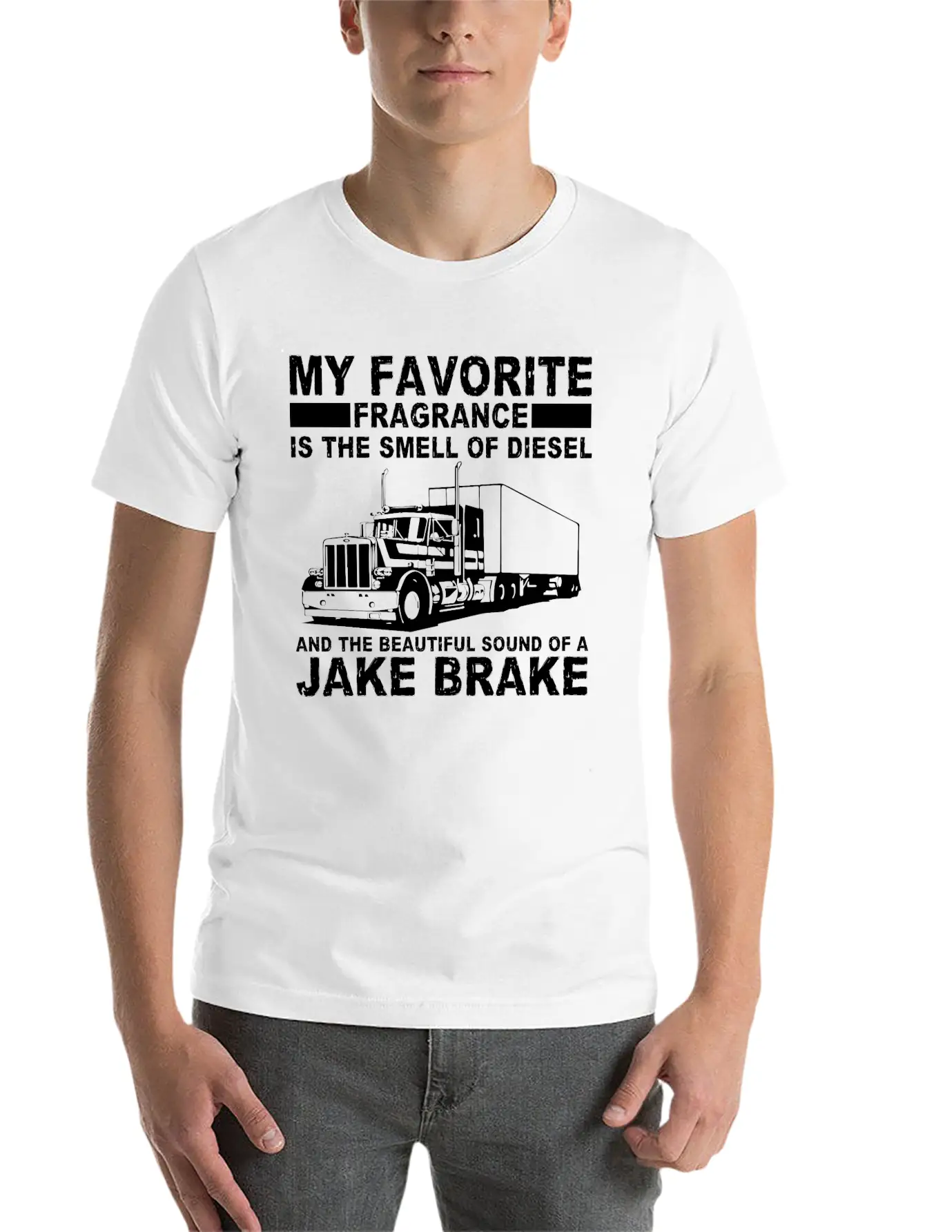 Trucker Truck Diesel Job Drive Stylish Everyday T-Shirt – Unisex Basic Cotton Tee