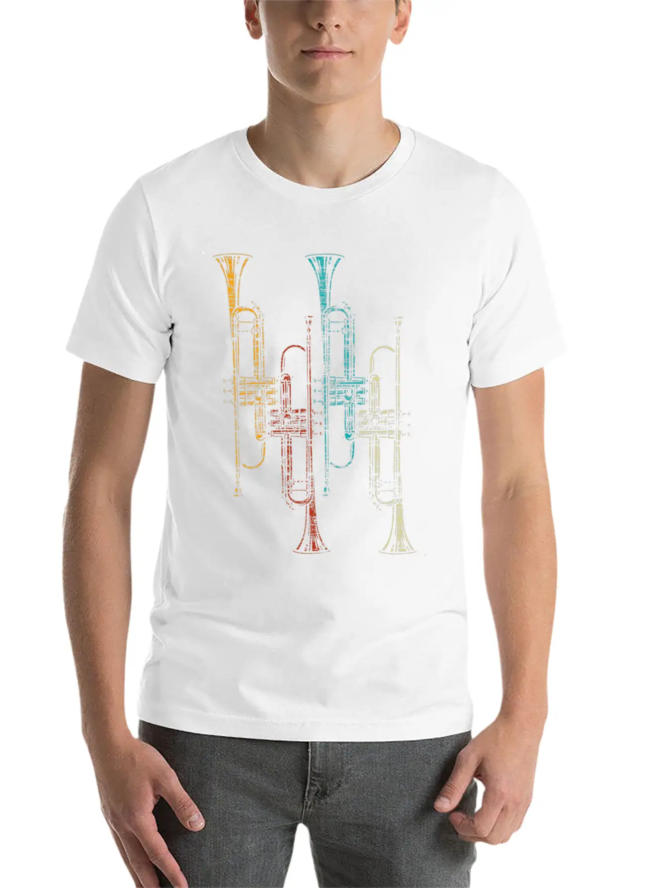 Trumpet Comfortable Minimalist Graphic Tee – Summer Style Essential