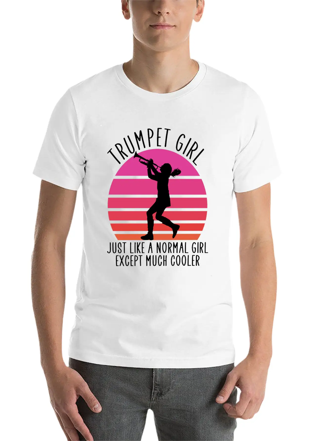 Trumpet Girl Like A Normal Girl Unisex Short Sleeve Soft Cotton T-Shirt – Casual Everyday Wear