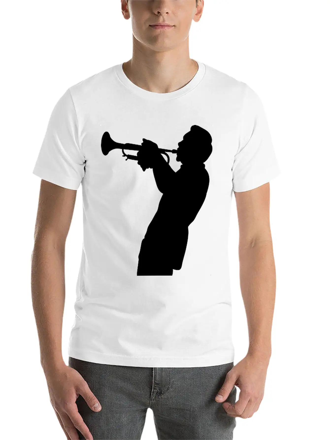 Trumpet Player Unisex Short Sleeve Soft Cotton T-Shirt – Casual Everyday Wear