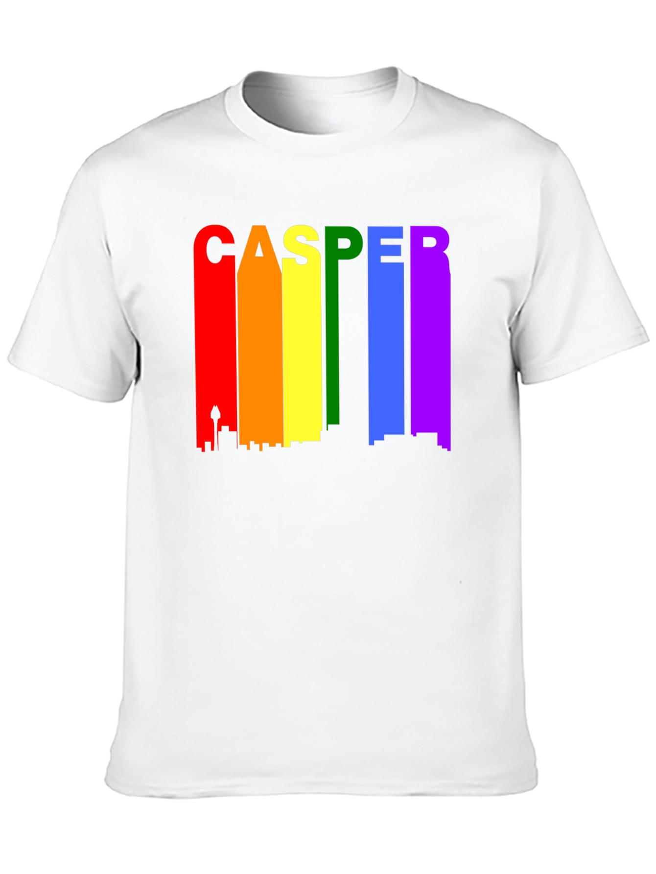 CASPER Cityscape Pride T-Shirt - Black Crew Neck Tee