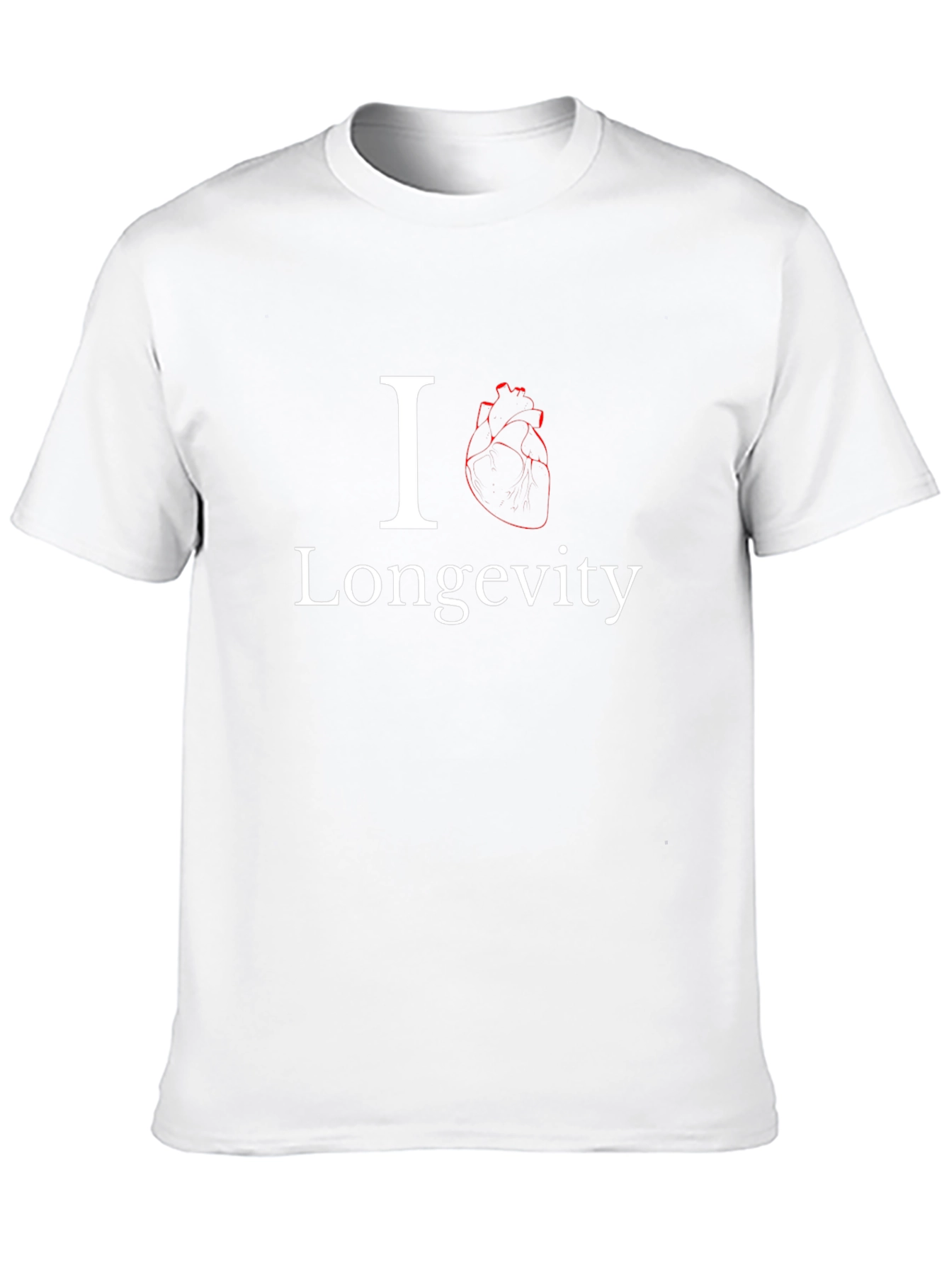 I Heart Longevity T-Shirt - Black Cotton Blend