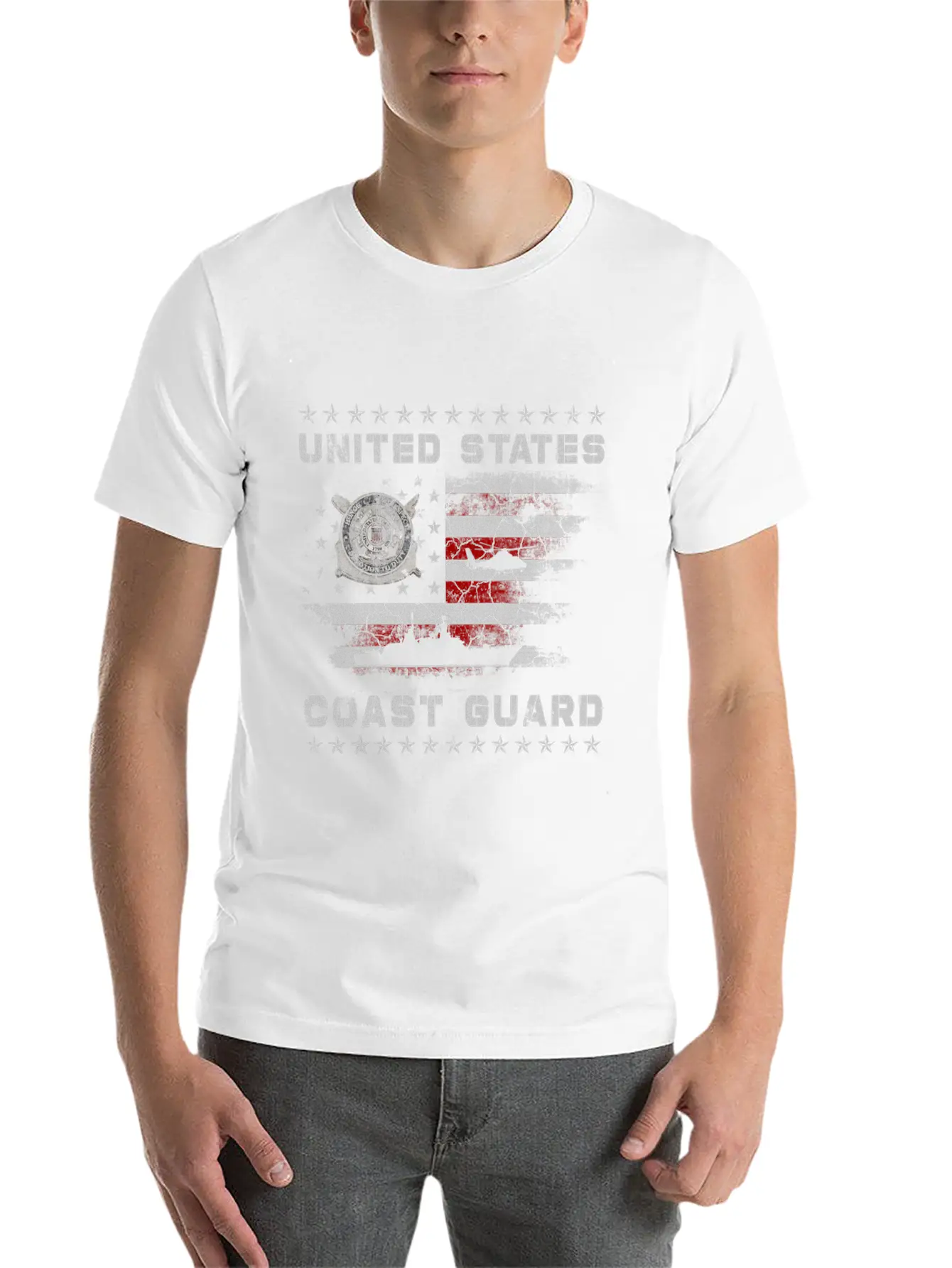U Coast Guard Uscg Veteran S Unisex Short Sleeve Soft Cotton T-Shirt – Casual Everyday Wear