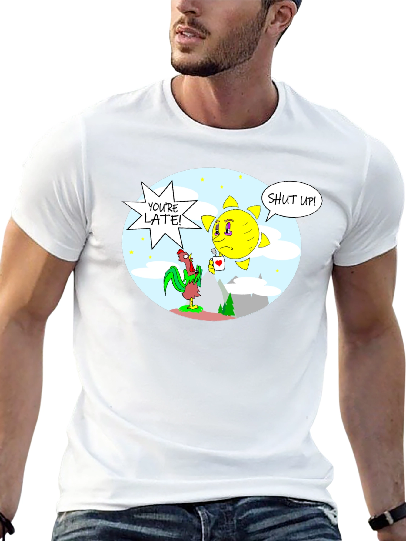Humorous Youre Late! Graphic Tee