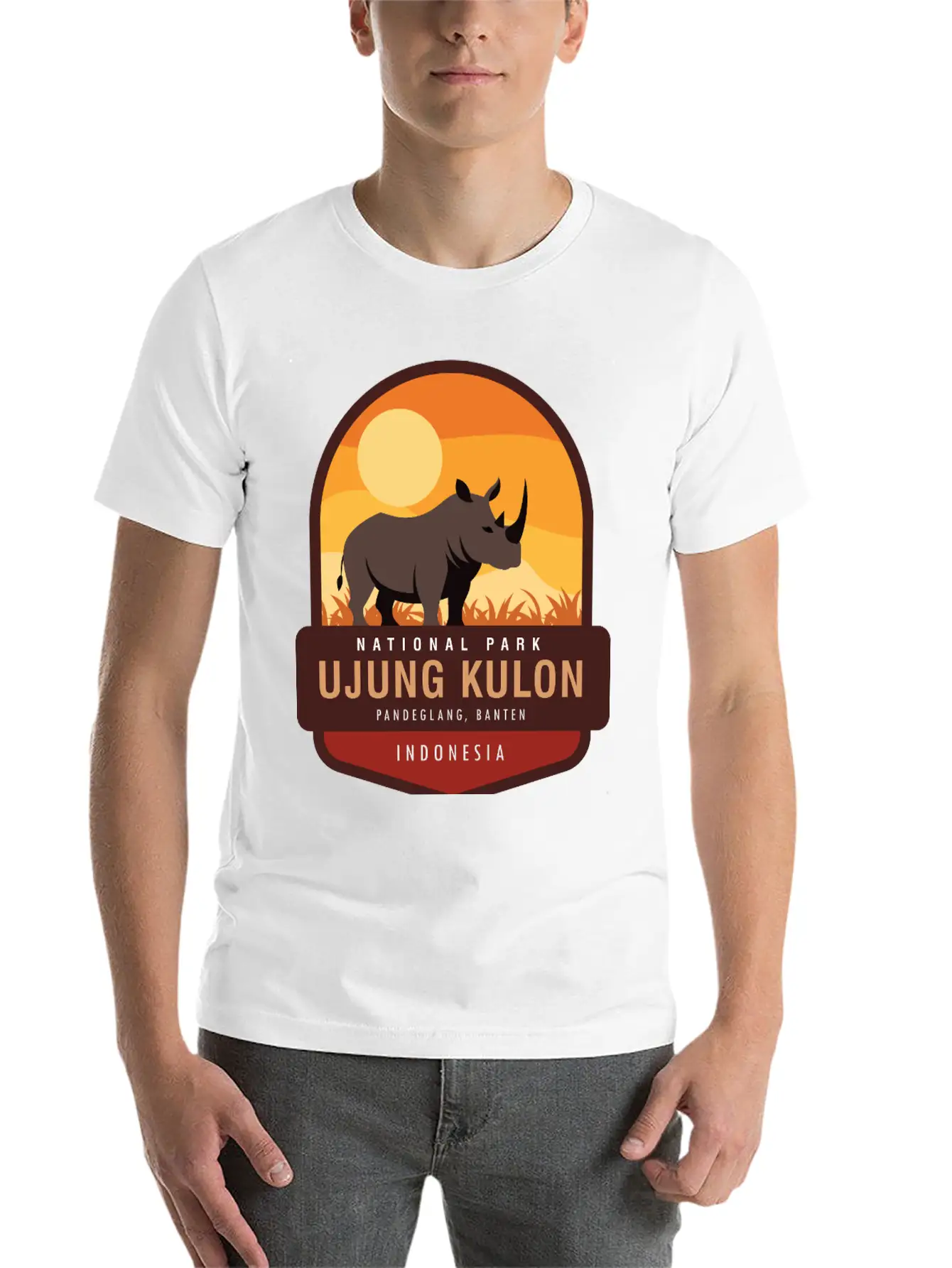 Ujung Kulon National Park Unisex Short Sleeve Soft Cotton T-Shirt – Casual Everyday Wear