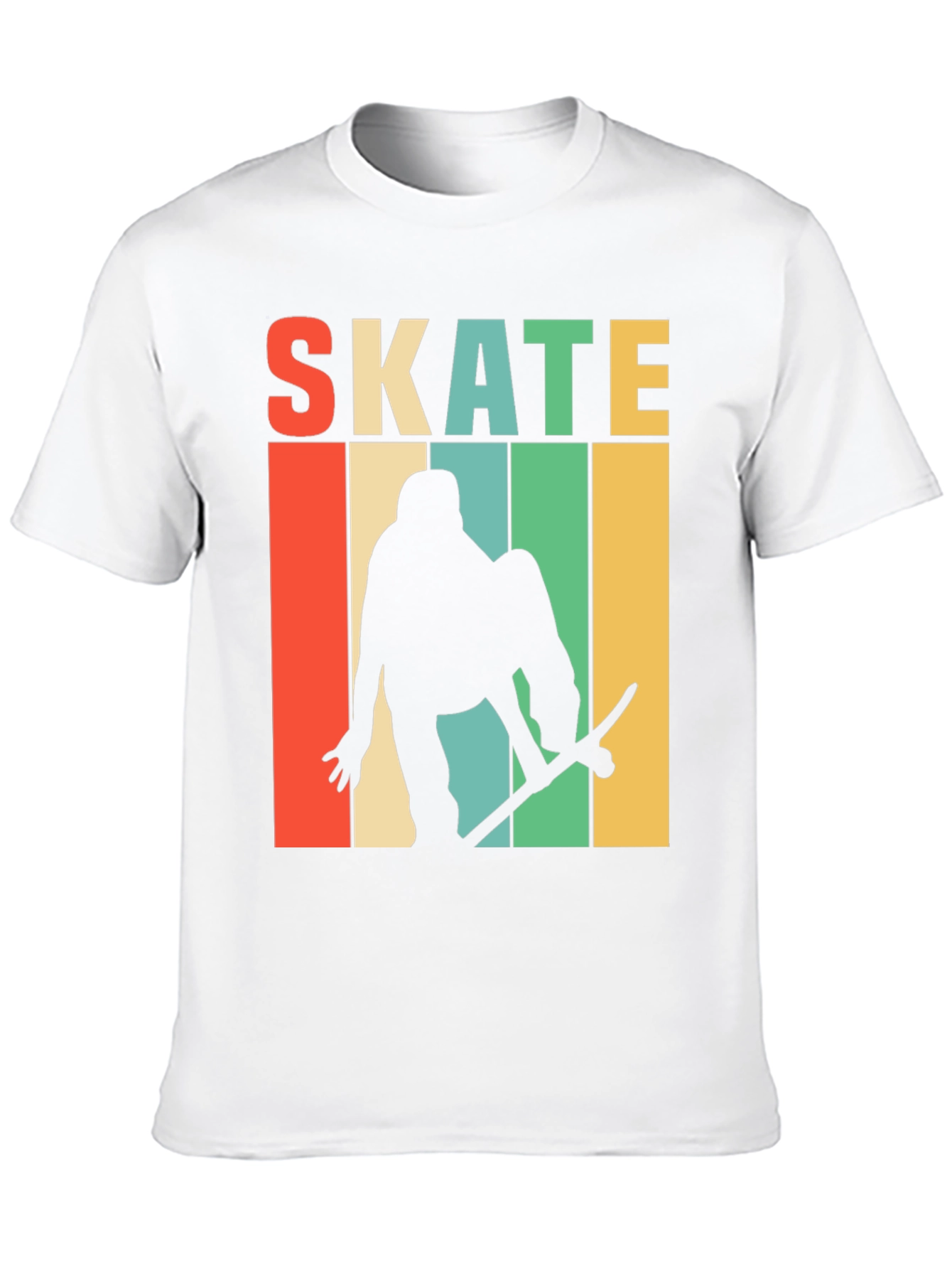Retro Skate T-Shirt - Skateboarder Silhouette Design