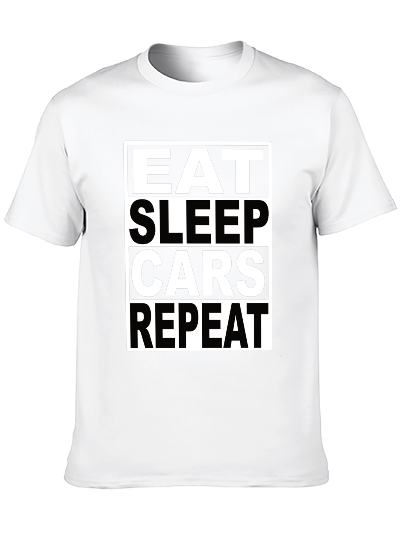 Eat Sleep Cars Repeat Black T-Shirt