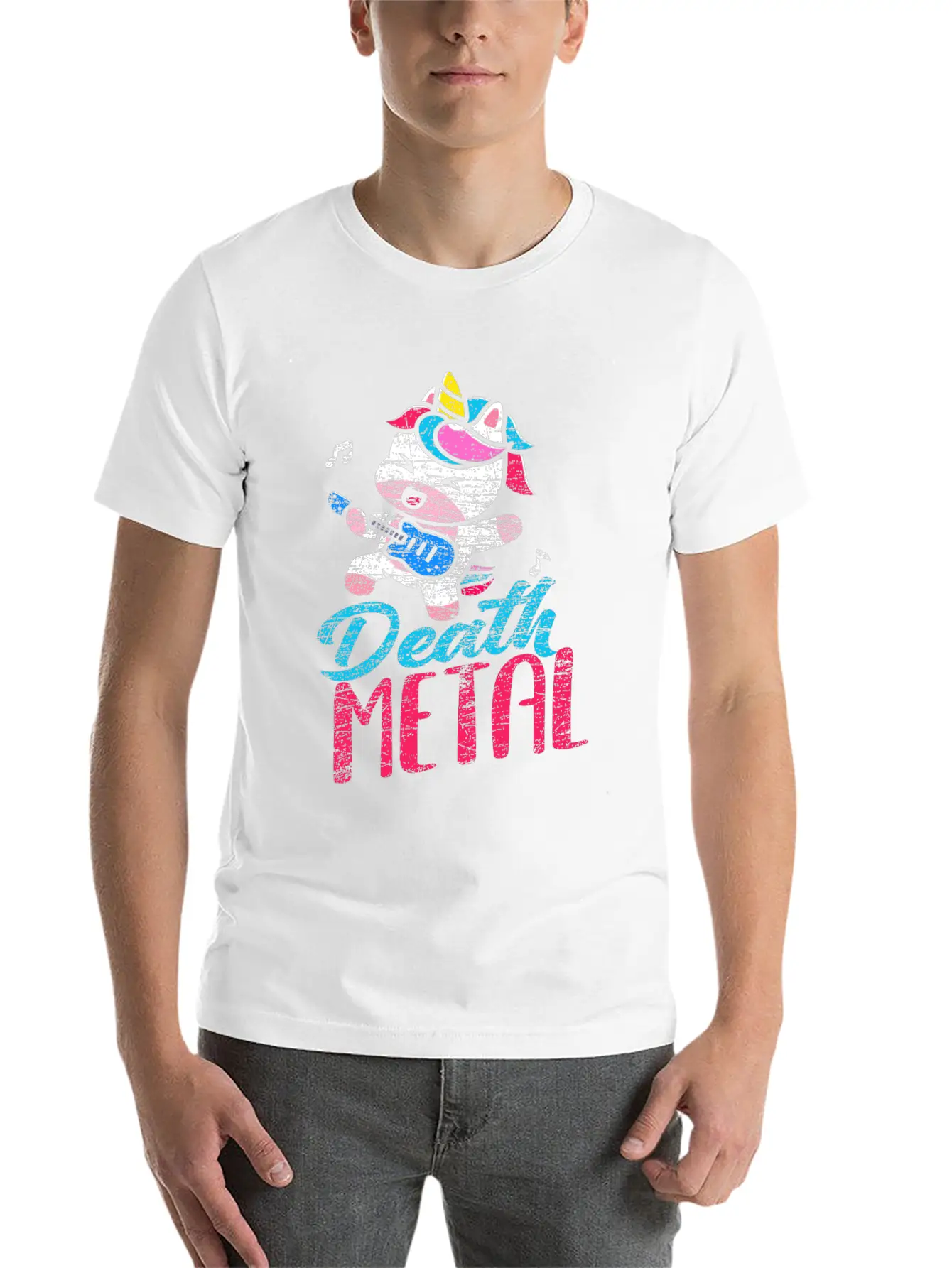 Unicorn Metal Music Death Metal Stylish Everyday T-Shirt – Unisex Basic Cotton Tee