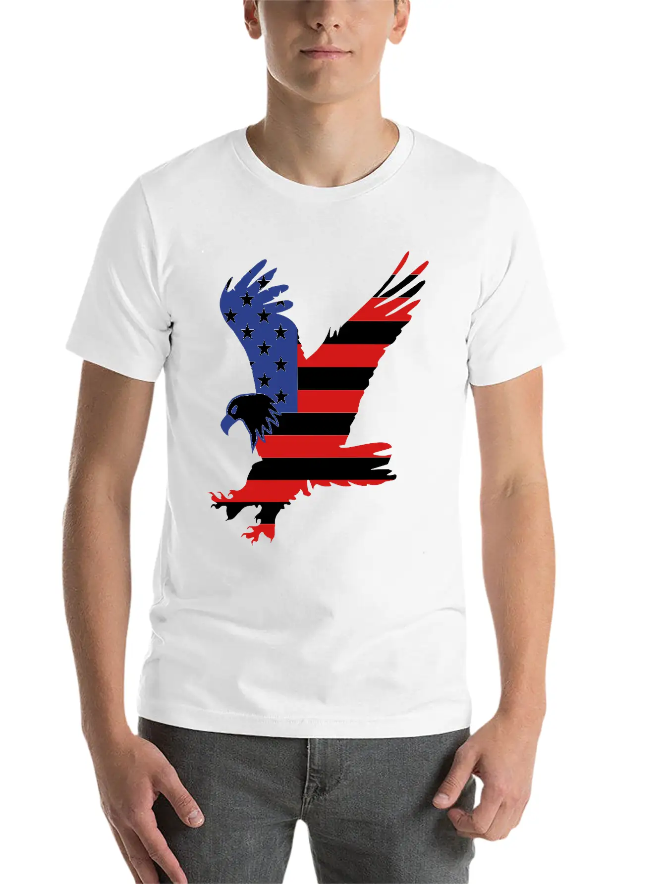 USA Eagle Stylish Everyday T-Shirt – Unisex Basic Cotton Tee