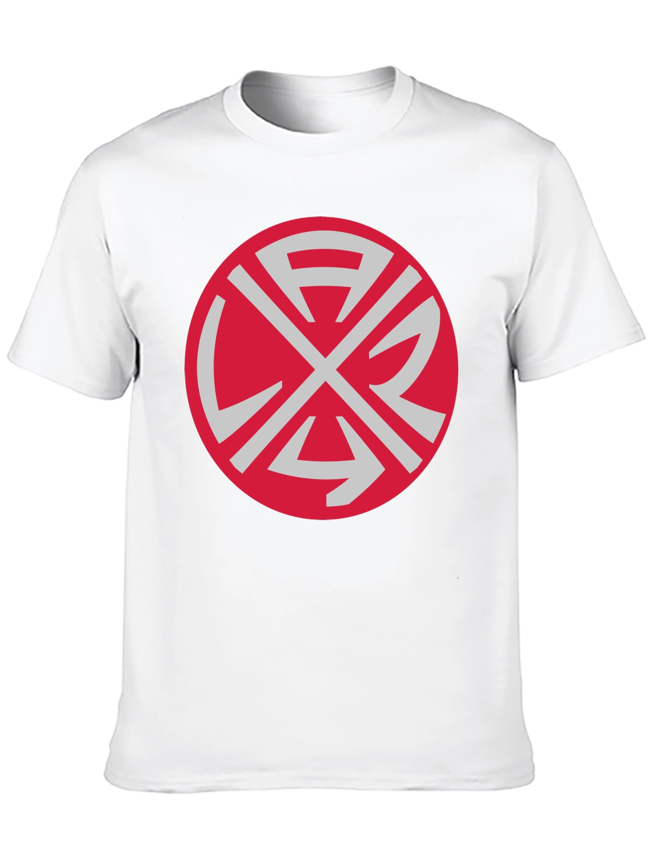 Graphic Tee: Red Circle with Unique Symbol