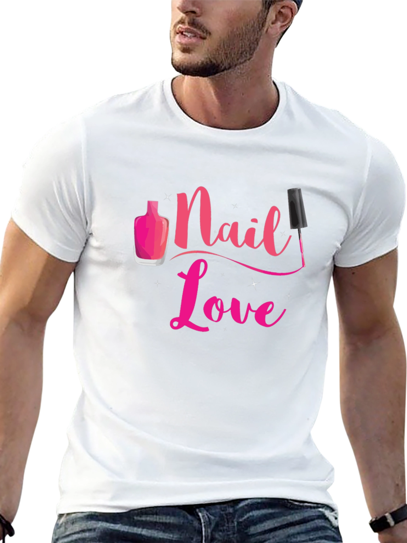Nail Love T-Shirt - Stylish Manicure Design