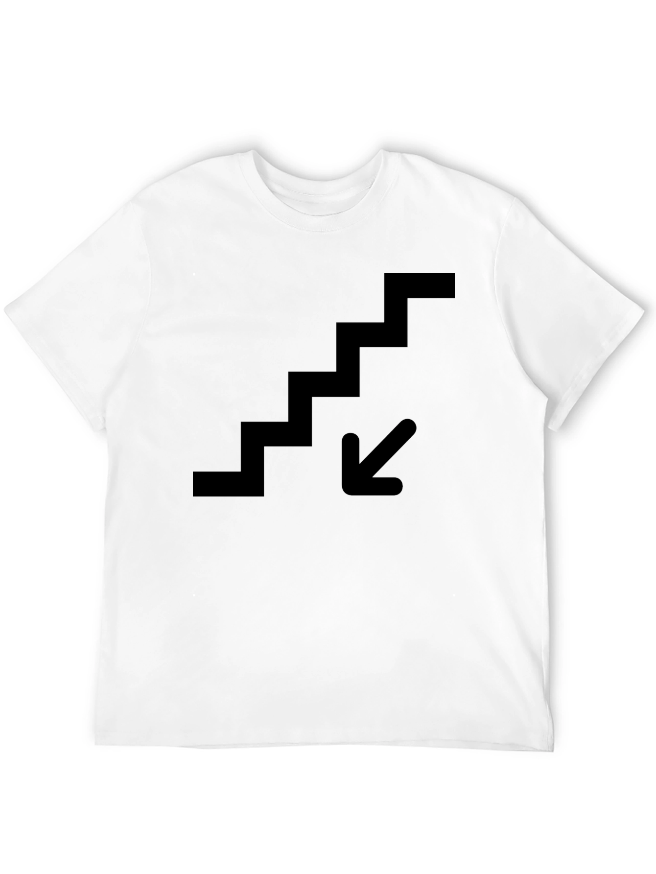 Downstairs Graphic Tee - Black Cotton T-Shirt