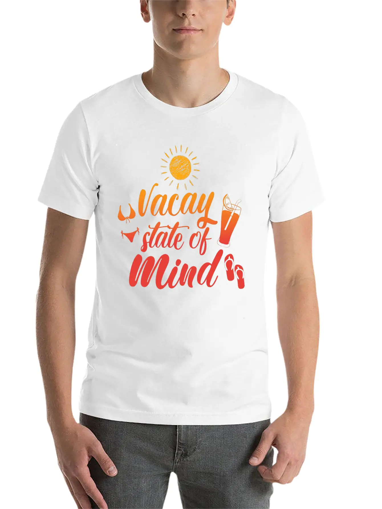 Vacay State Of Mind Stylish Everyday T-Shirt – Unisex Basic Cotton Tee