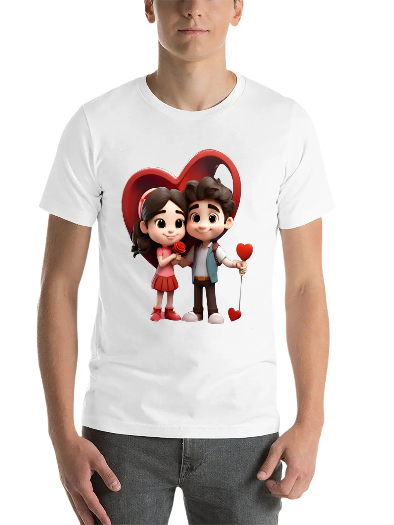 Valentines Day Stylish Everyday T-Shirt – Unisex Basic Cotton Tee