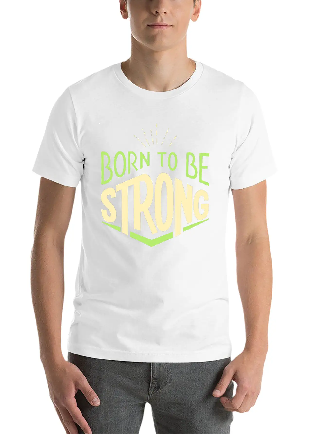 Vectorstock 4464302 Word Art Quotes Born To Be Str Basic Graphic T-Shirt – Daily Comfort In Soft Cotton