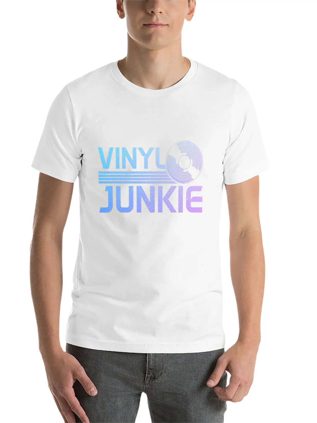 Vinyl Record Collector Music DJ Gift Stylish Everyday T-Shirt – Unisex Basic Cotton Tee