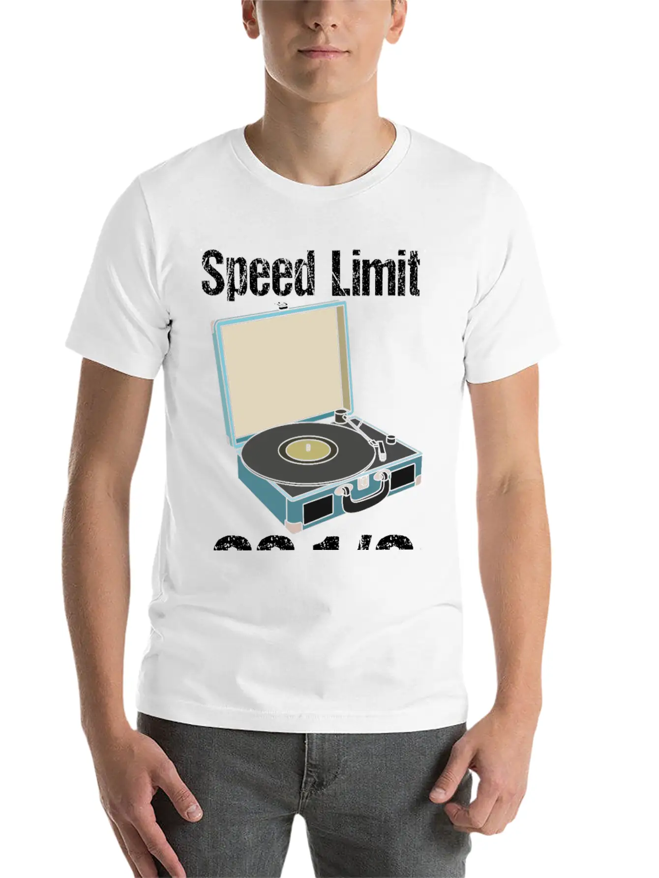 Vinyl-Record Turntable Speed Limit Essential Unisex Summer Tee – Soft Cotton Casual Fit