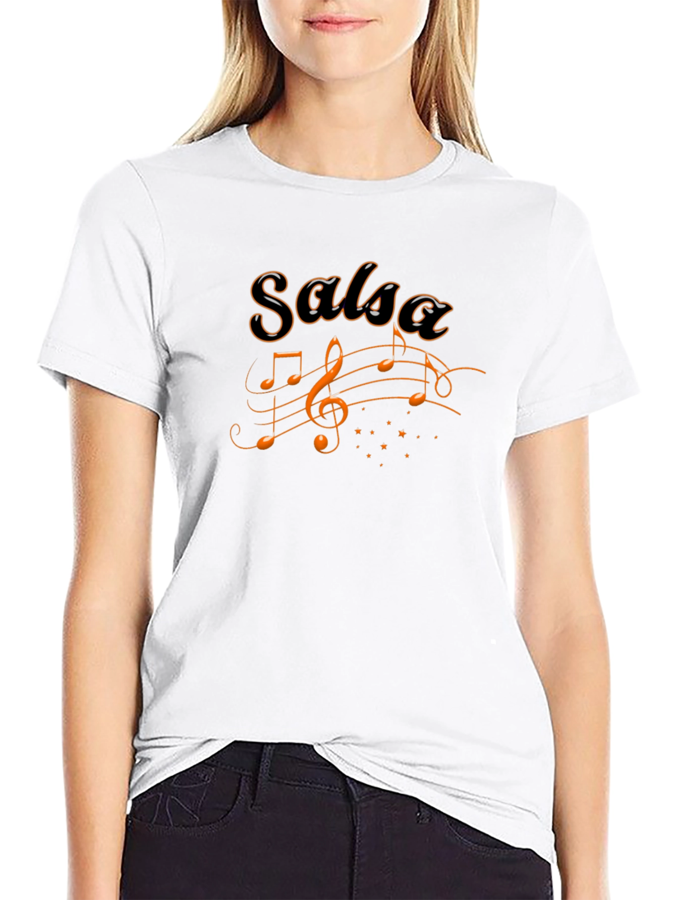 Salsa Music Graphic Tee - Trendy Black T-Shirt
