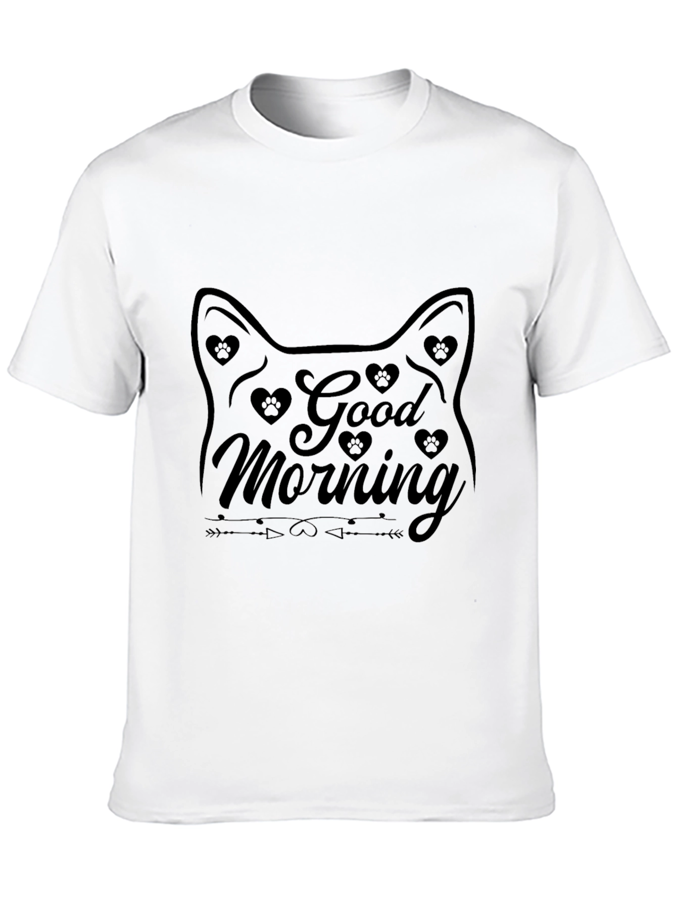 Good Morning Cat Graphic Tee