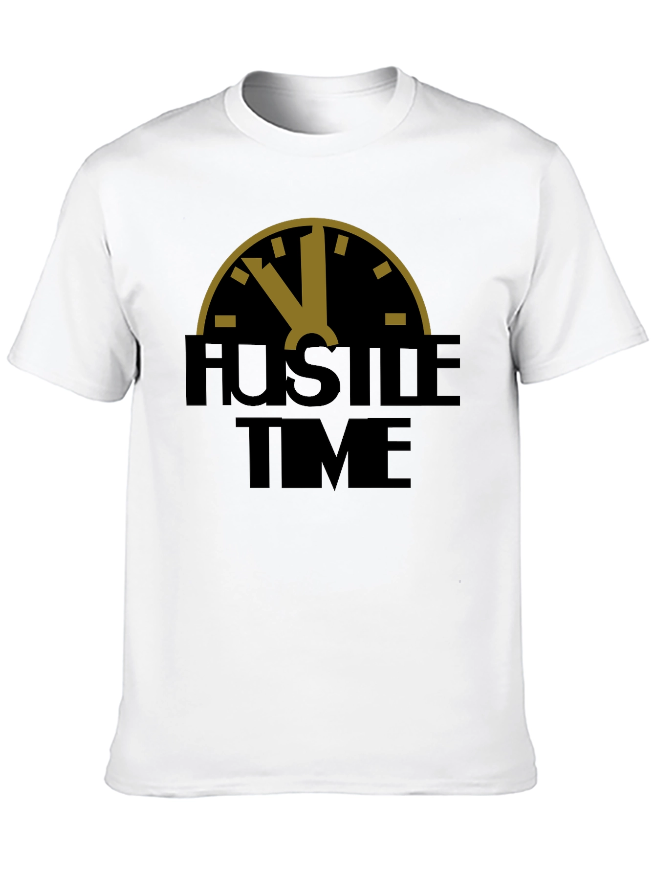 Hustle Time Graphic Print Crew Neck T-Shirt