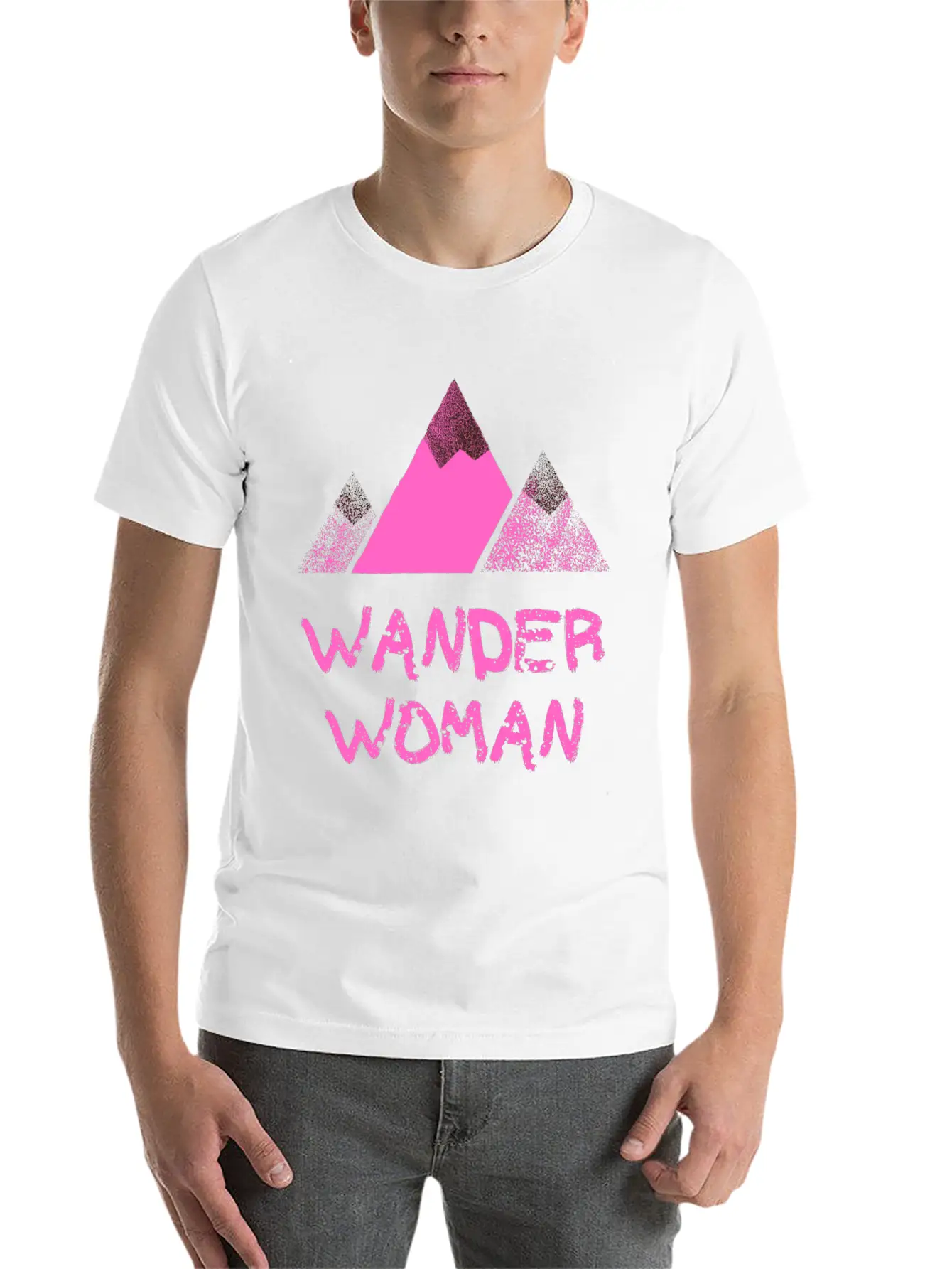 WANDER WOMAN Mountain Peak Timeless Short Sleeve Tee – Comfy And Minimalist Design