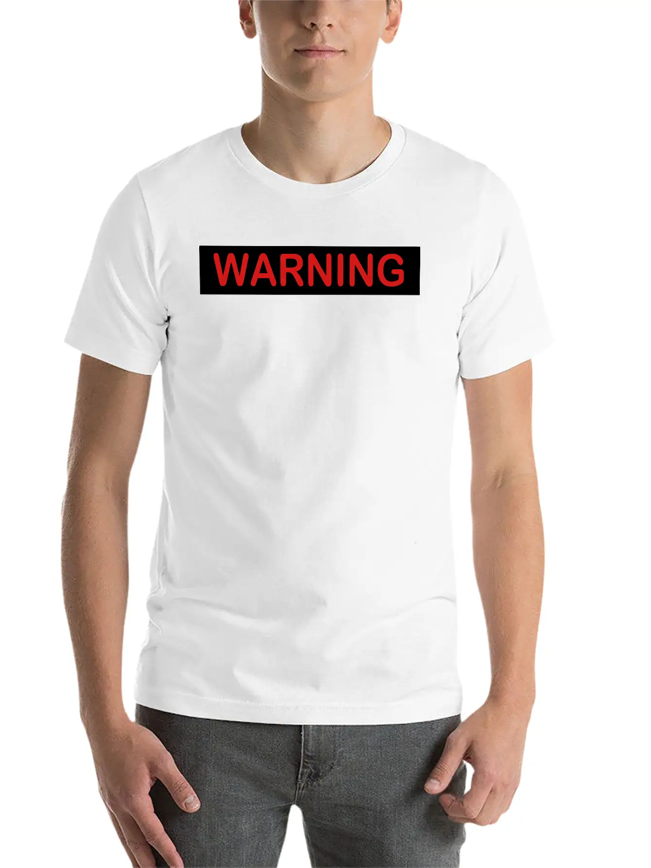 Warning Filled Stylish Everyday T-Shirt – Unisex Basic Cotton Tee