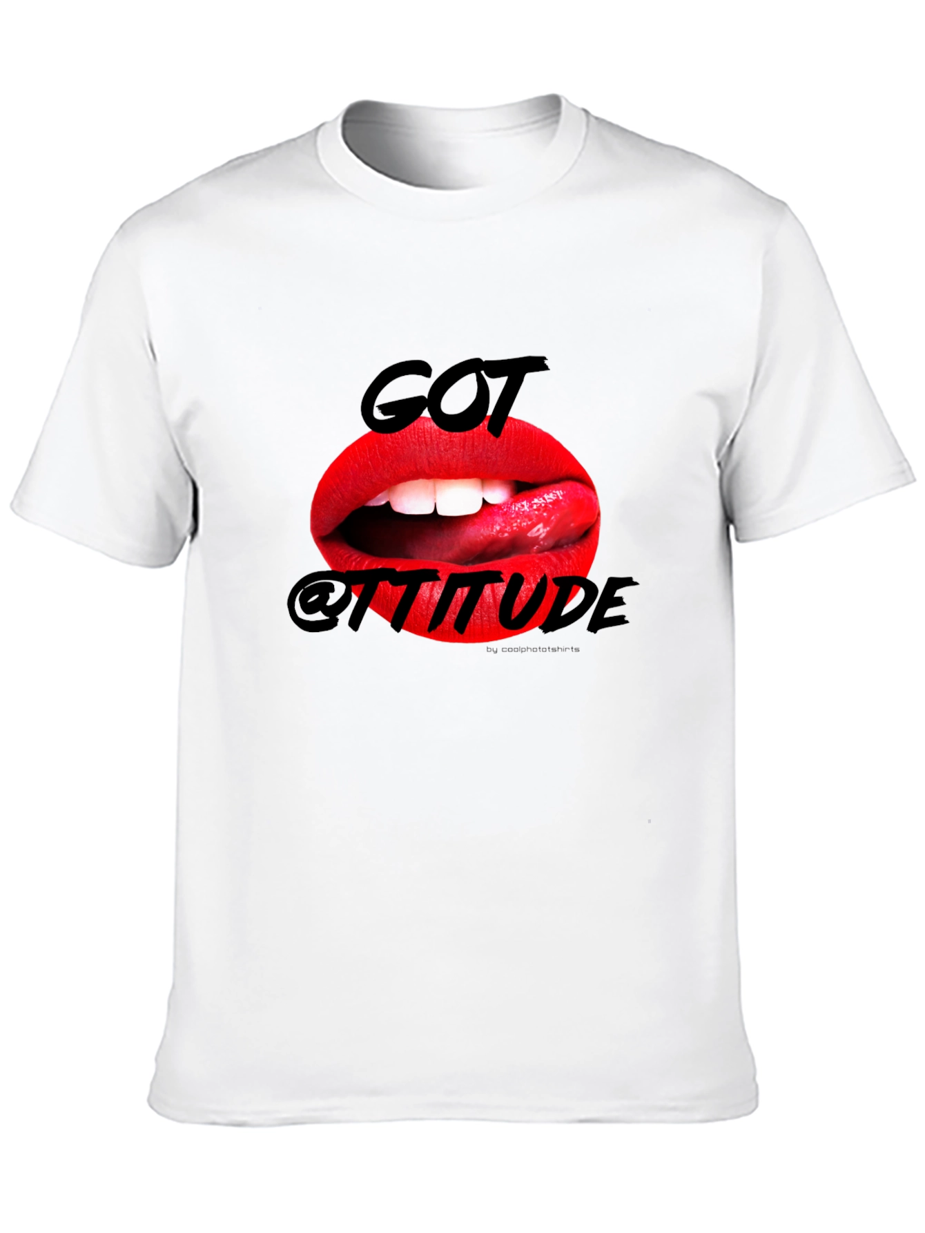 Got Attitude Graphic Print Mens Black T-Shirt
