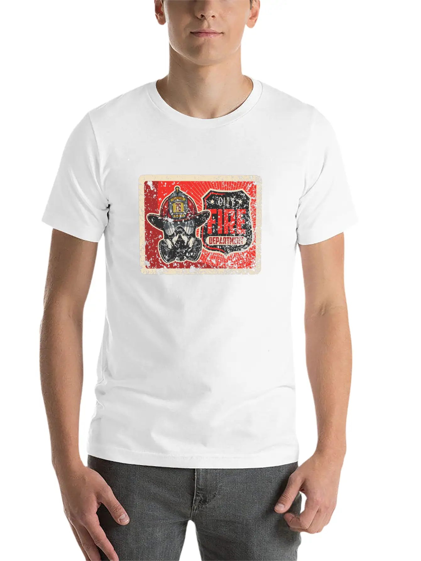 We Are Proud Of Our Firefighters Basic Graphic T-Shirt – Daily Comfort In Soft Cotton