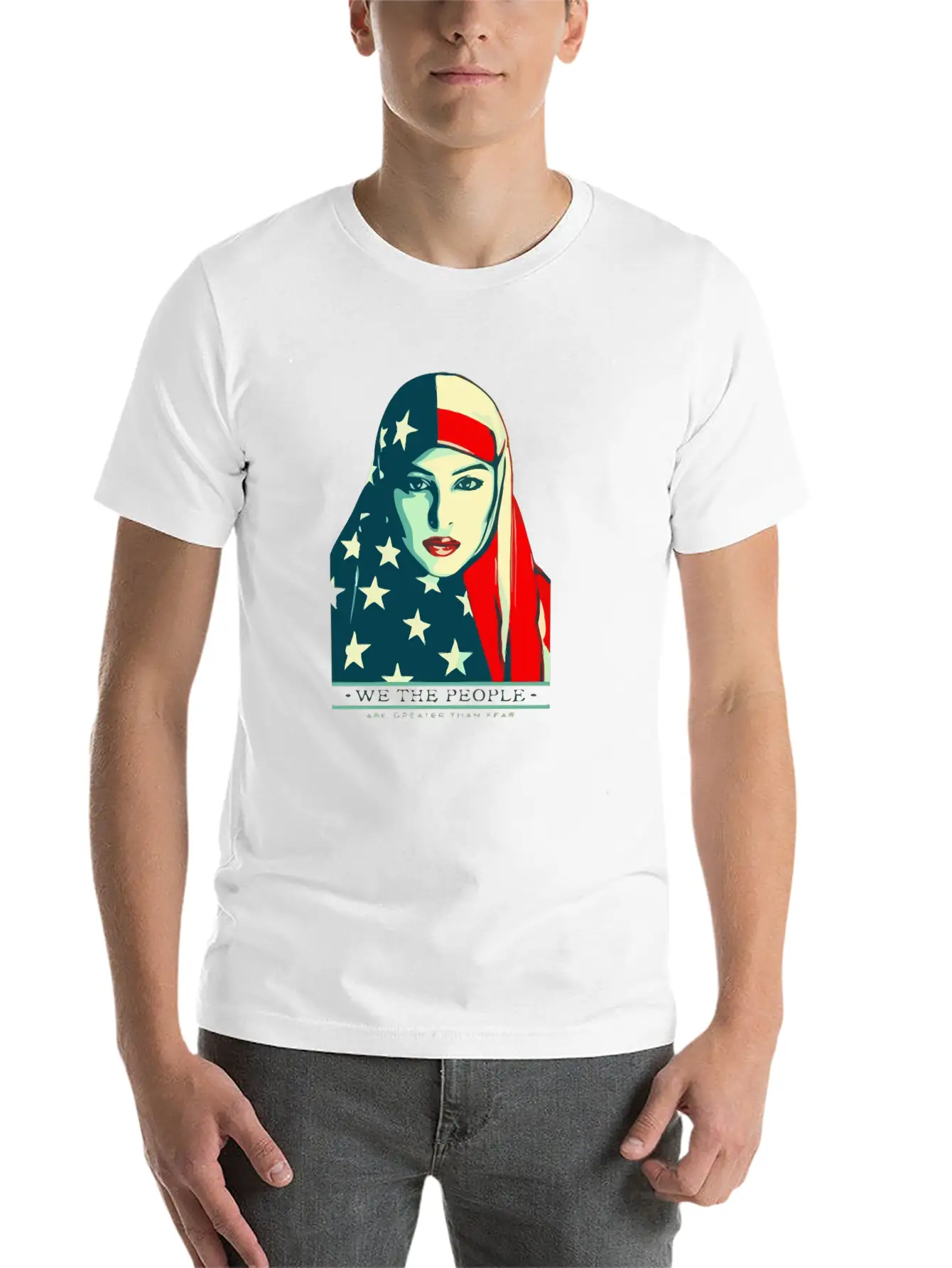 We The People Are Greater Than Fear Essential Unisex Summer Tee – Soft Cotton Casual Fit