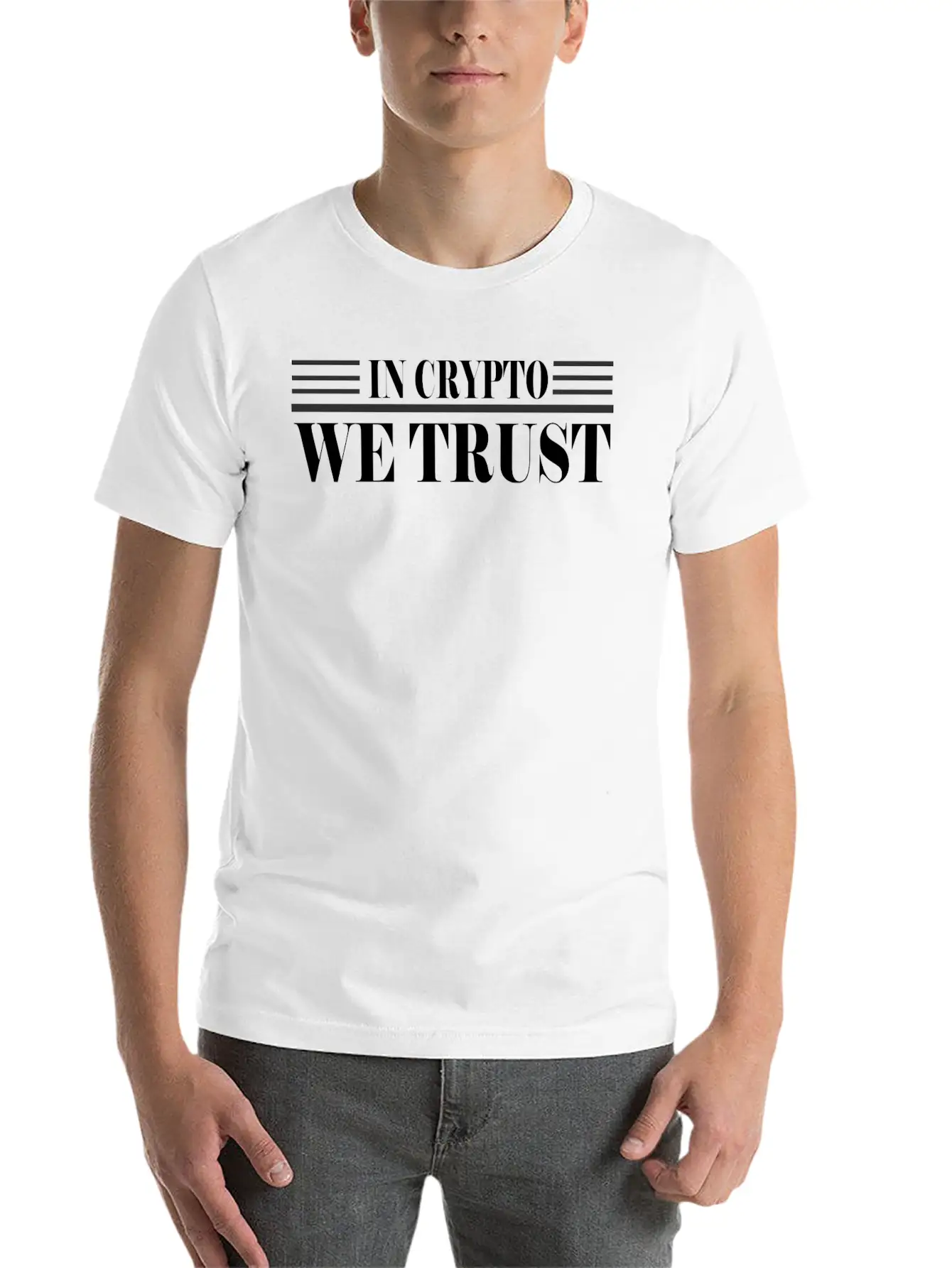 WE TRUST CRYPTO Stylish Everyday T-Shirt – Unisex Basic Cotton Tee